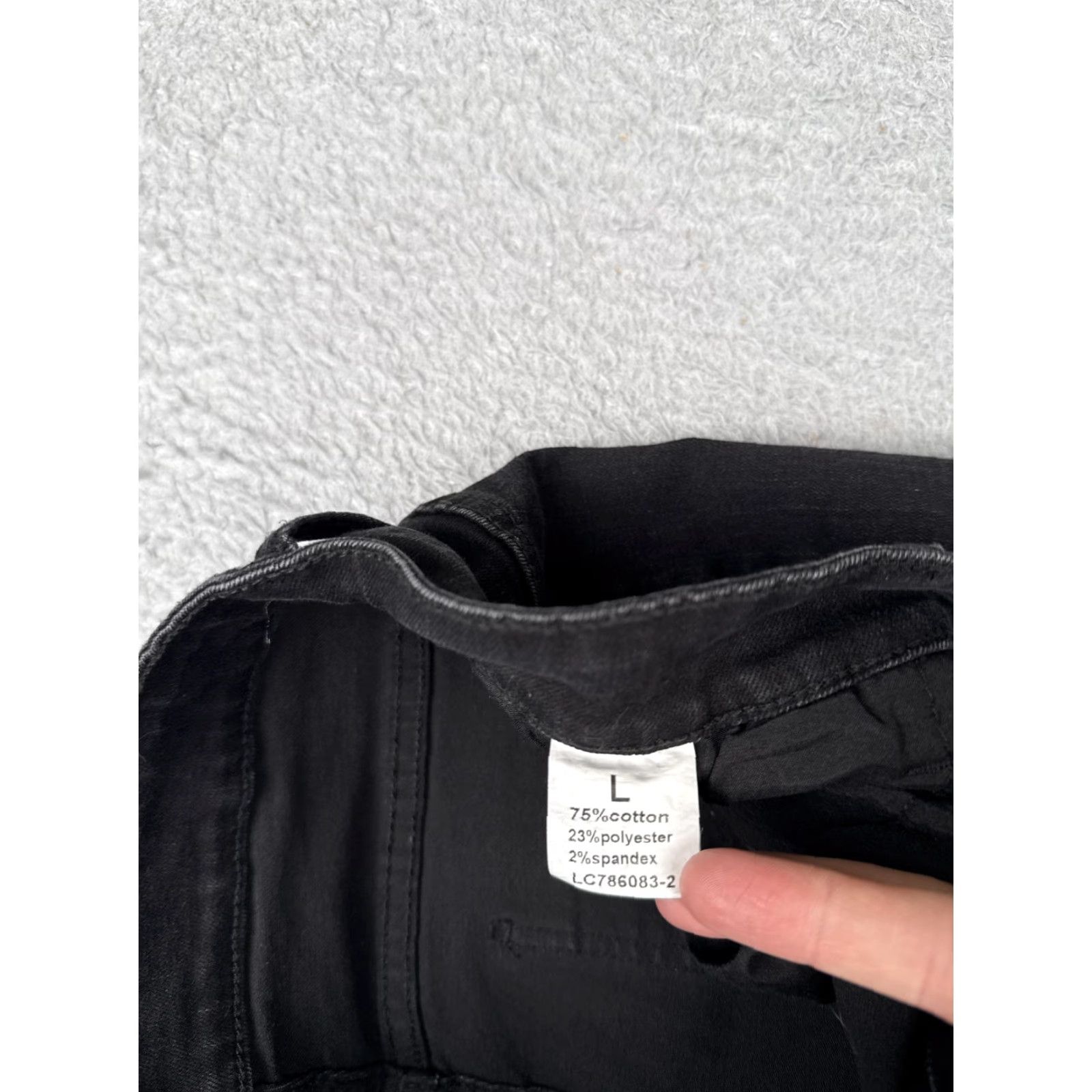 Denime Jeans Womens Large Black Stretch Denim Straight Leg Mid Rise 30x32 Casual City School Pants Size 36" / US 14 / IT 50 - 6 Thumbnail