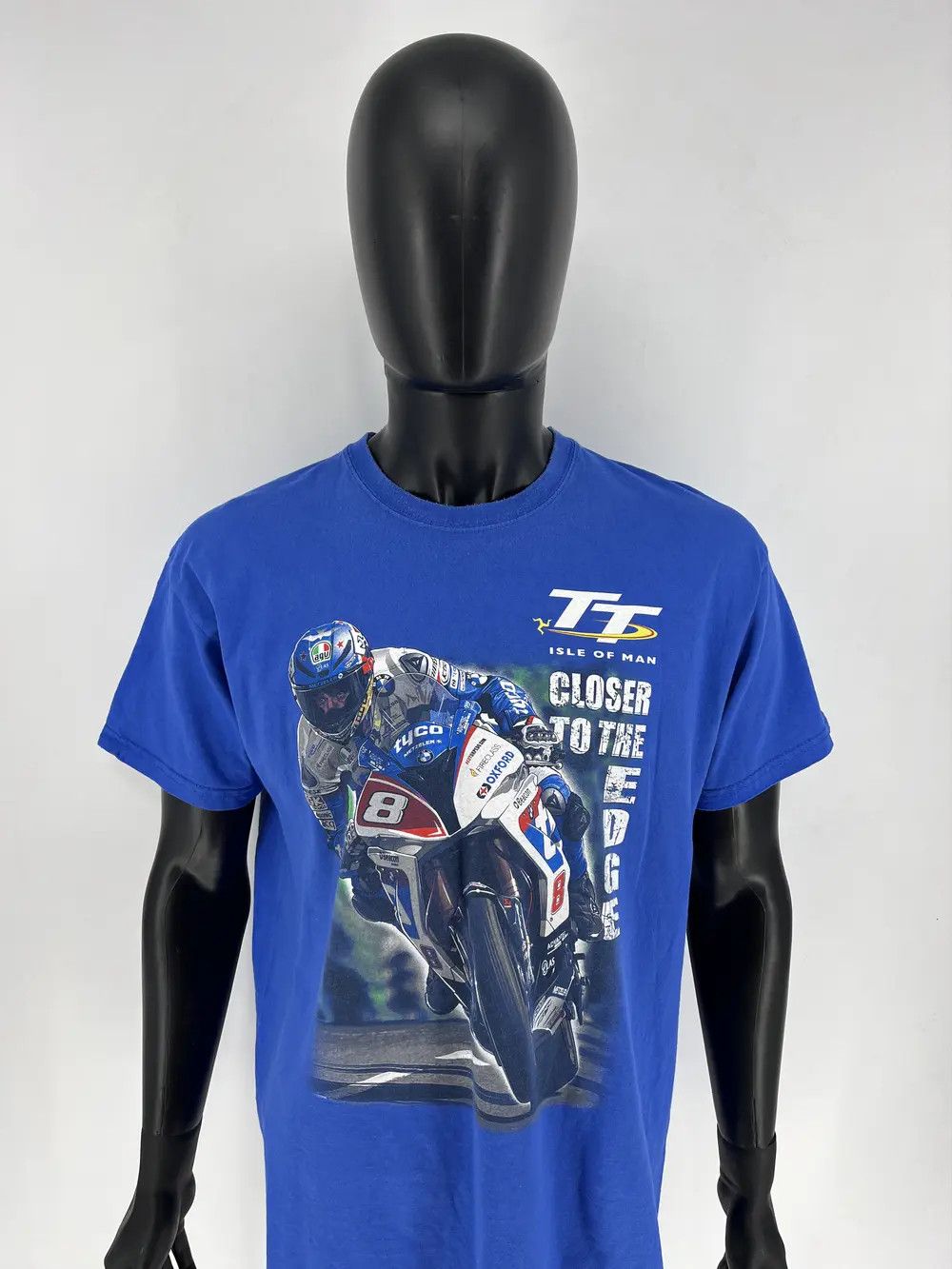 Vintage Vintage Y2K Isle of Man TT Moto Racing Tee Racer Honda Moto Size US XL / EU 56 / 4 - 13 Thumbnail
