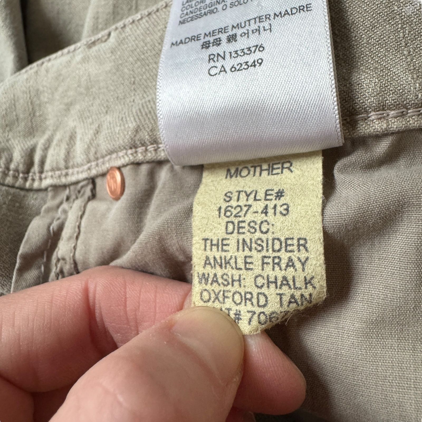 MOTHER Mother The Insider Ankle Fray Chalk It Up Size 28" / US 6 / IT 42 - 10 Thumbnail