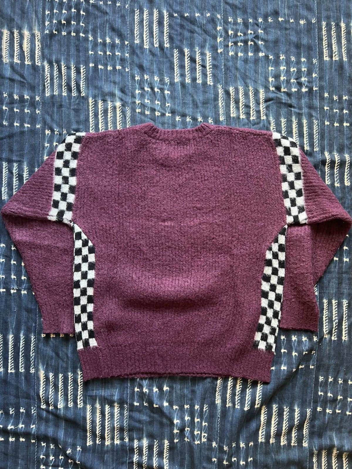 Japanese Brand Son of the Cheese Checkerboard Knitted Sweater Size US S / EU 44-46 / 1 - 2 Thumbnail