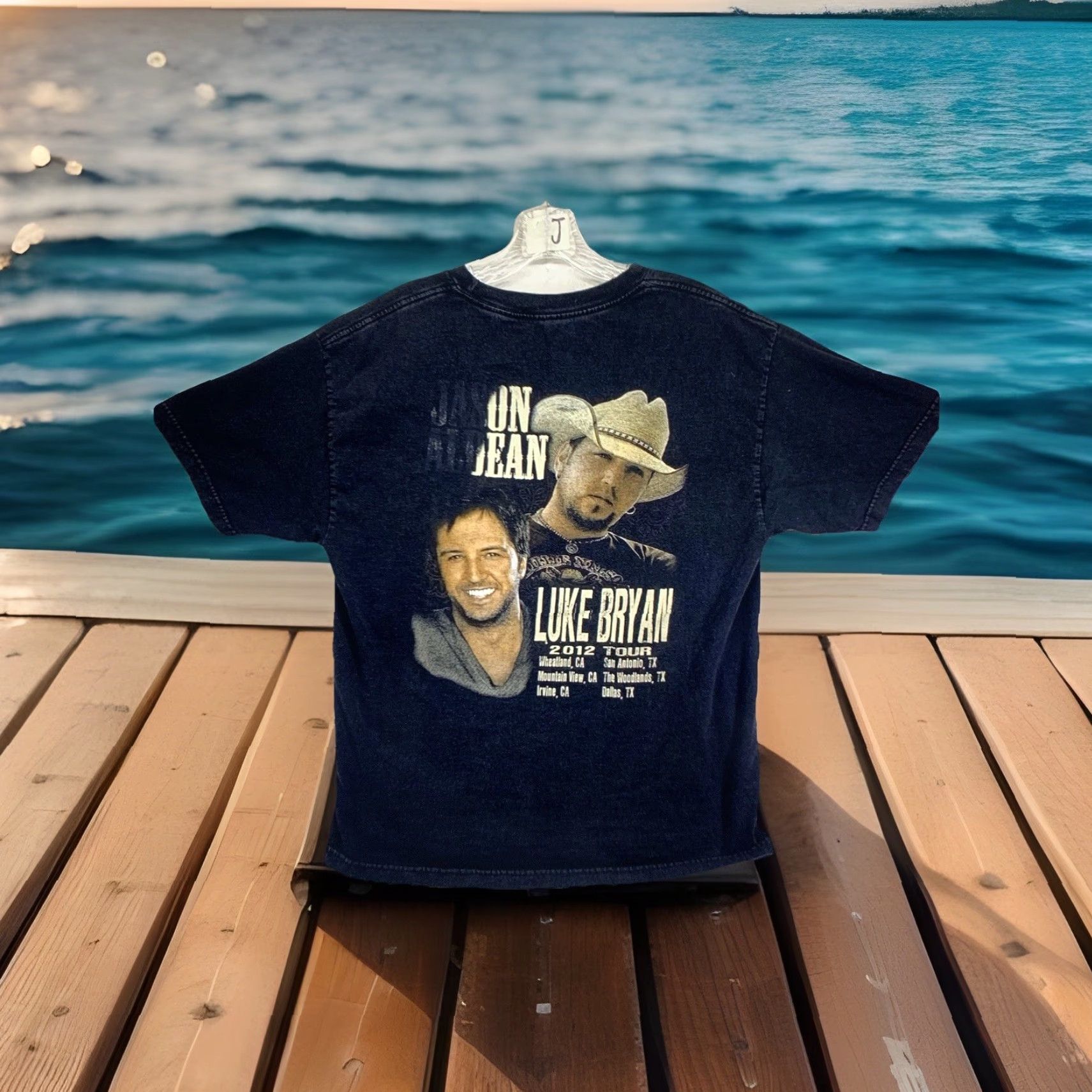 Doublet VINTAGE Jason Aldean & Luke Bryan Tour Shirt 2012 Black Cotton Short Sleeve Adult Medium Band Music Fans Size US M / EU 48-50 / 2 - 2 Thumbnail