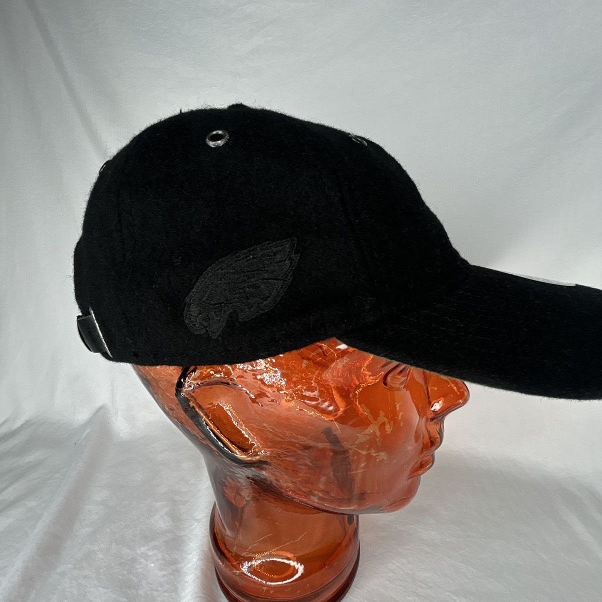 NFL Philadelphia Eagles Black Wool Leather Strapback NFL Hat Size ONE SIZE - 2 Thumbnail