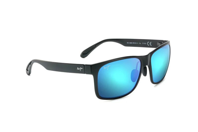 Maui Jim Maui Jim - Red Sands MJ432-2M Matte Black/Blue Sunglasses Size ONE SIZE - 4 Thumbnail