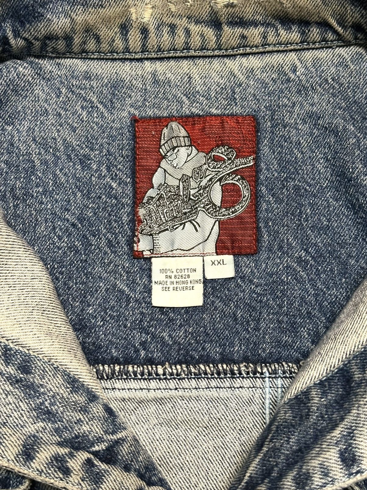 Southpole South Pole Big Logo Distressed Jean Jacket Size US XXL / EU 58 / 5 - 18 Thumbnail