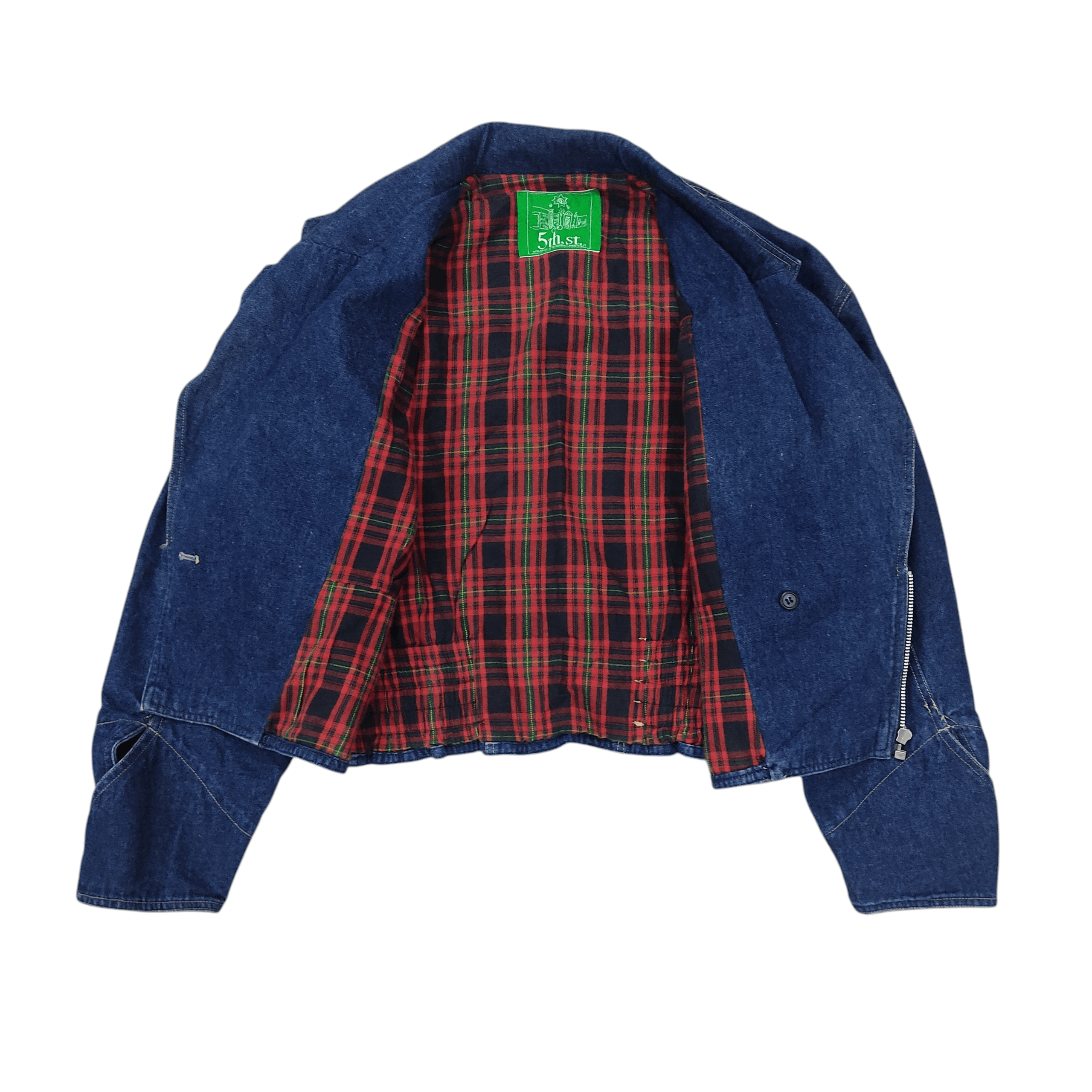 Vintage Issey Miyake Inspired 5th.St Double Collar Denim Jacket Size M / US 6-8 / IT 42-44 - 8 Thumbnail