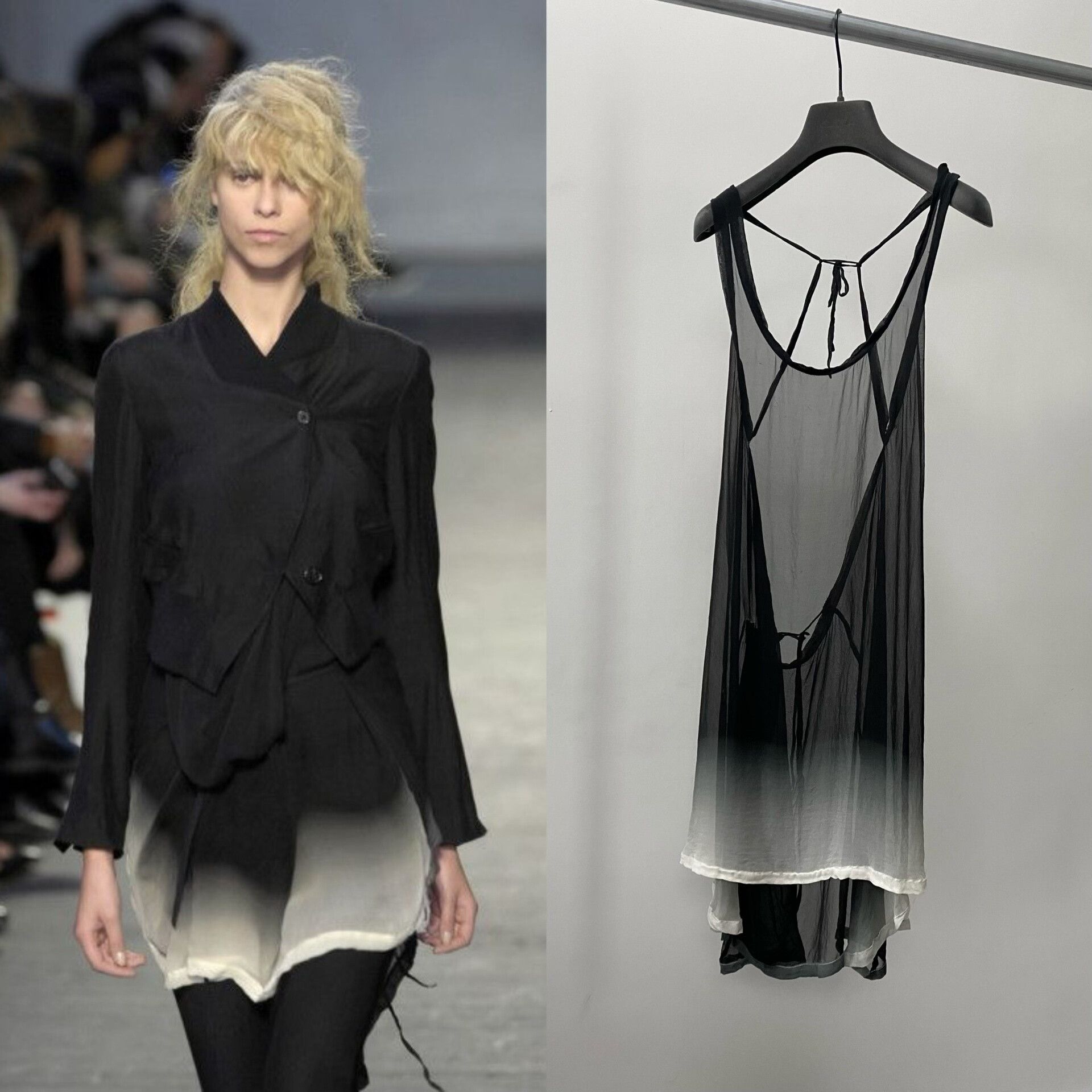 Ann Demeulemeester Ann Demeulemeester SS2007 Gradient Silk Dress Size S / US 4 / IT 40 - 1 Thumbnail