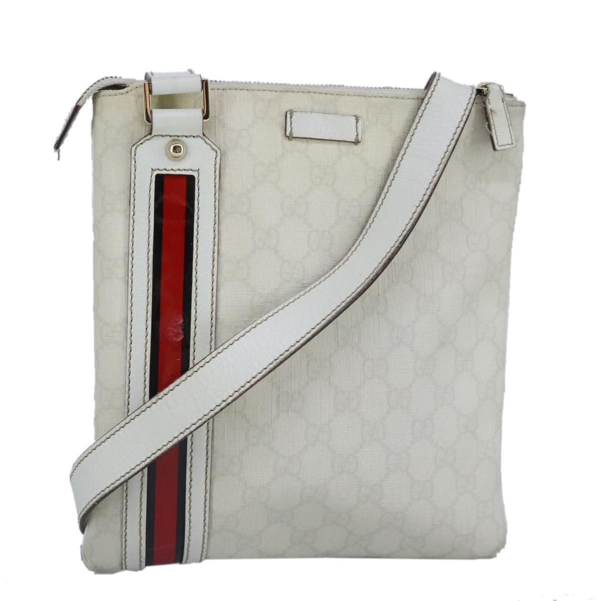 Gucci GUCCI GG Supreme Sherry Line Shoulder Bag Pvc Pink White Red Size ONE SIZE - 1 Thumbnail