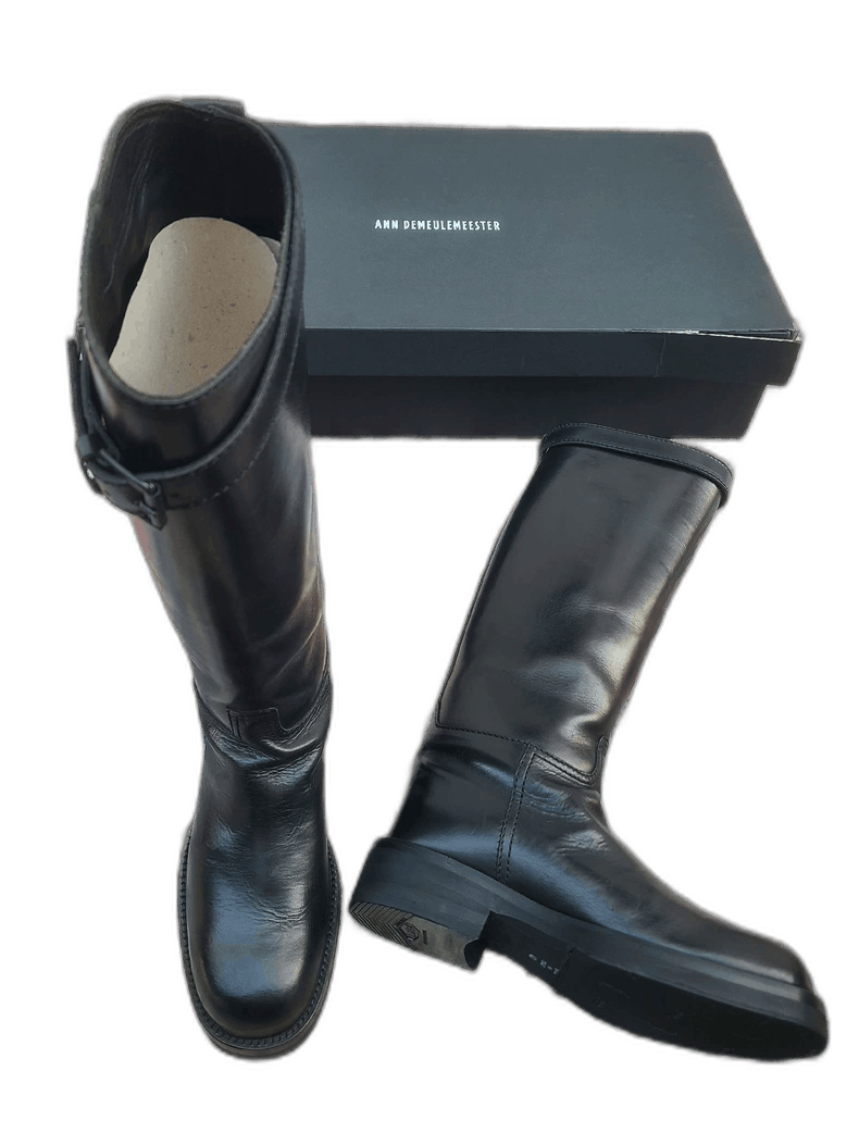 Ann Demeulemeester Ann Demeulemeester Men's Leather Riding Boots Size US 8 / IT 38 - 1 Thumbnail