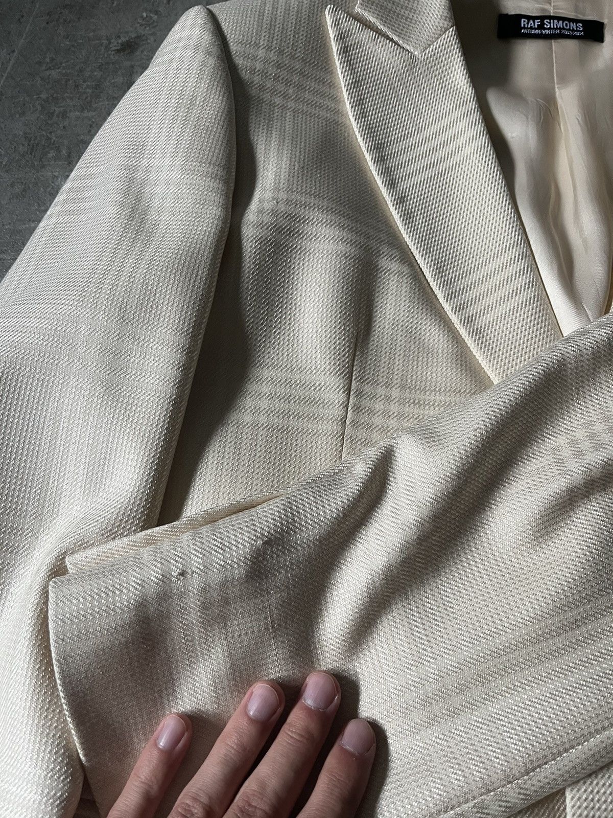 Raf Simons Raf Simons A/W 03-04 Beige blazer Size US L / EU 52-54 / 3 - 12 Thumbnail