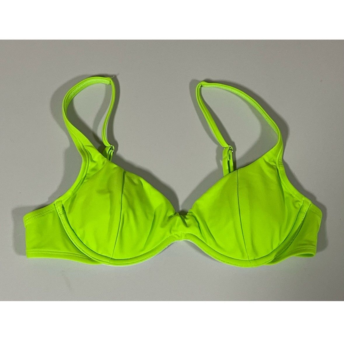 Other Lime Green Neon Underwire Bikini Top Bathing Suit Size S 💚✨ Size S / US 4 / IT 40 - 2 Thumbnail
