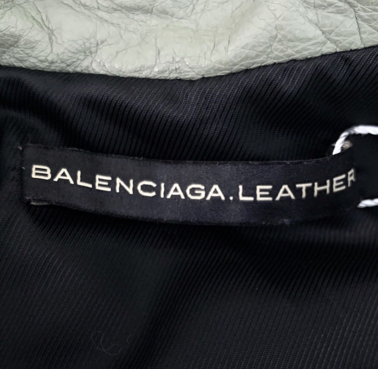 Balenciaga Balenciaga light green leather, lapel jacket, zipper jacket Size US M / EU 48-50 / 2 - 5 Thumbnail