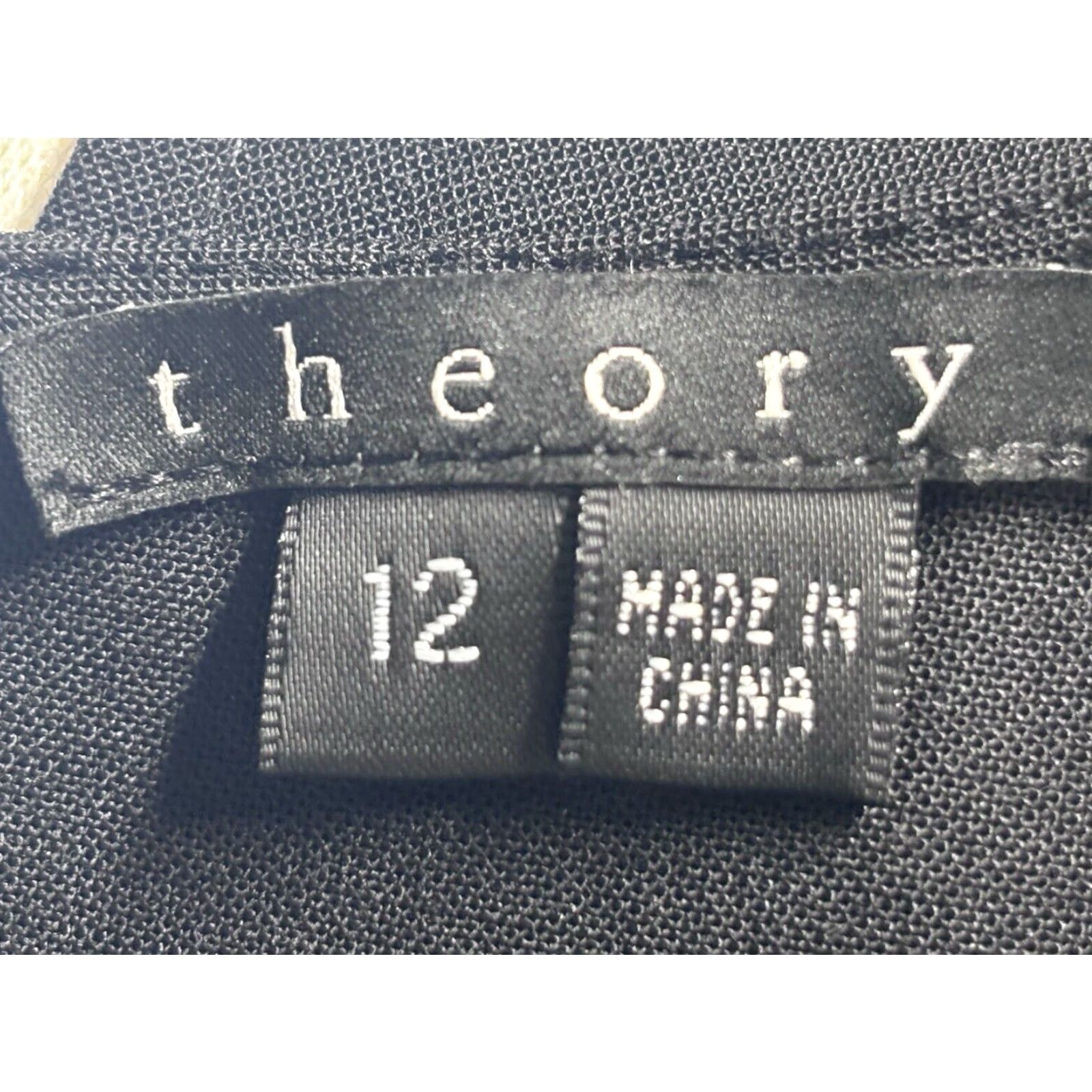 Theory Theory Women's Black Wool Blend Midi Sheath Dress, Size 12, Sleeveless Classic V-Neck, Business Party Wear Size XL / US 12-14 / IT 48-50 - 6 Thumbnail