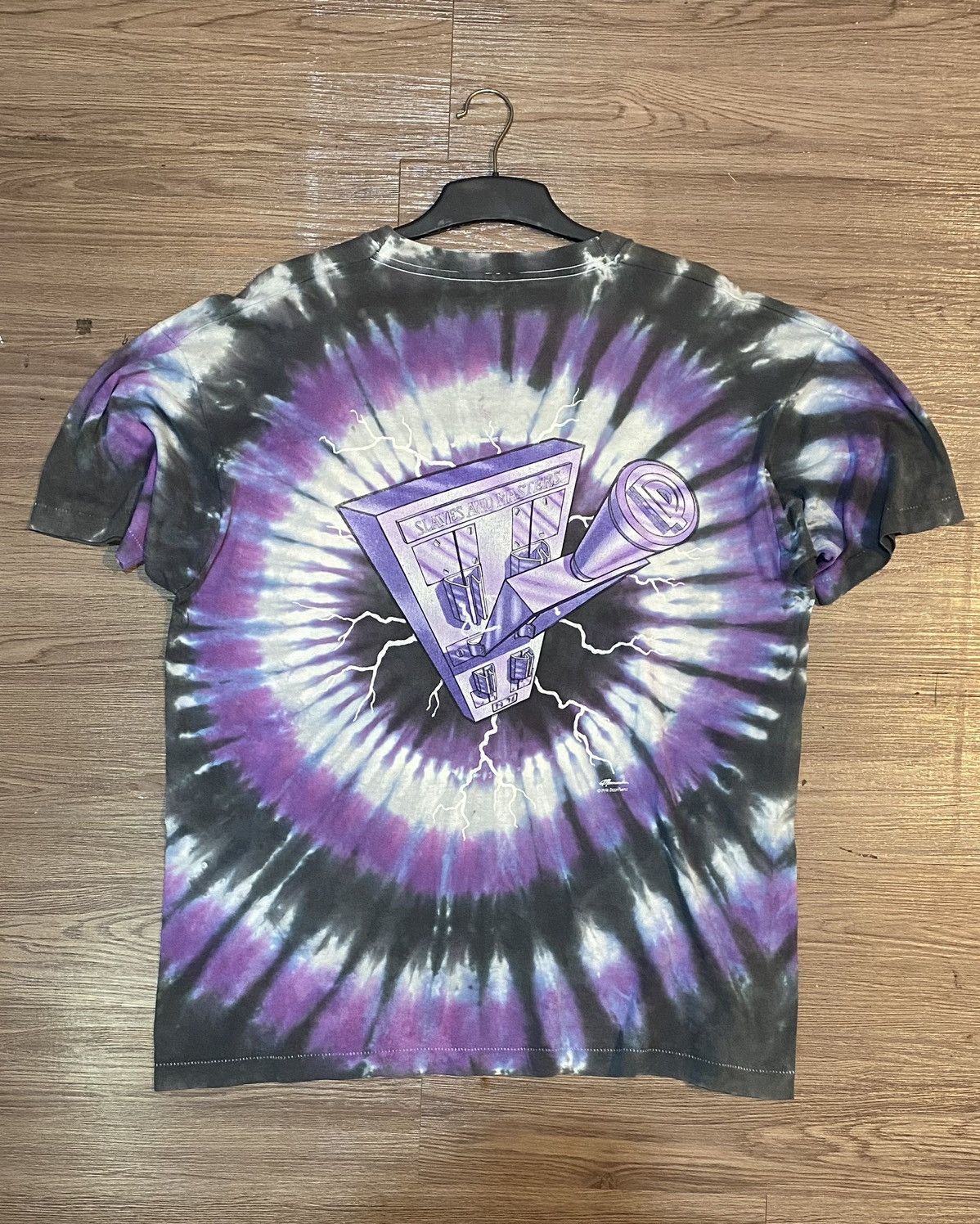 Fruit Of The Loom Tshirt Vintage Deep Purple 1991 Slaves And Masters Thunder Size US XL / EU 56 / 4 - 6 Thumbnail