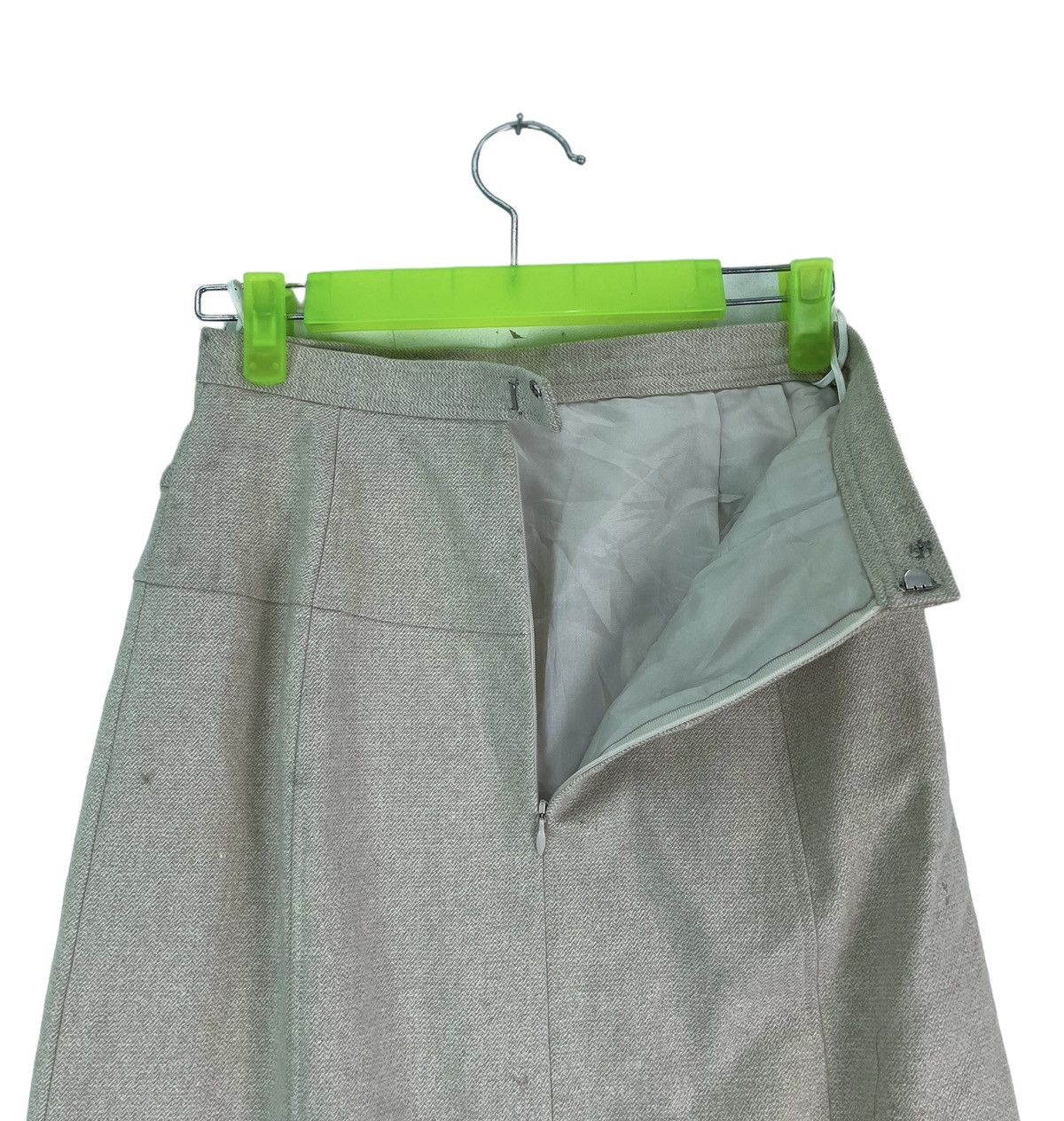 Courreges Vtg rare 90s COURREGES high waist wool pencil skirt Size 24" / US 00 / IT 34 - 3 Thumbnail