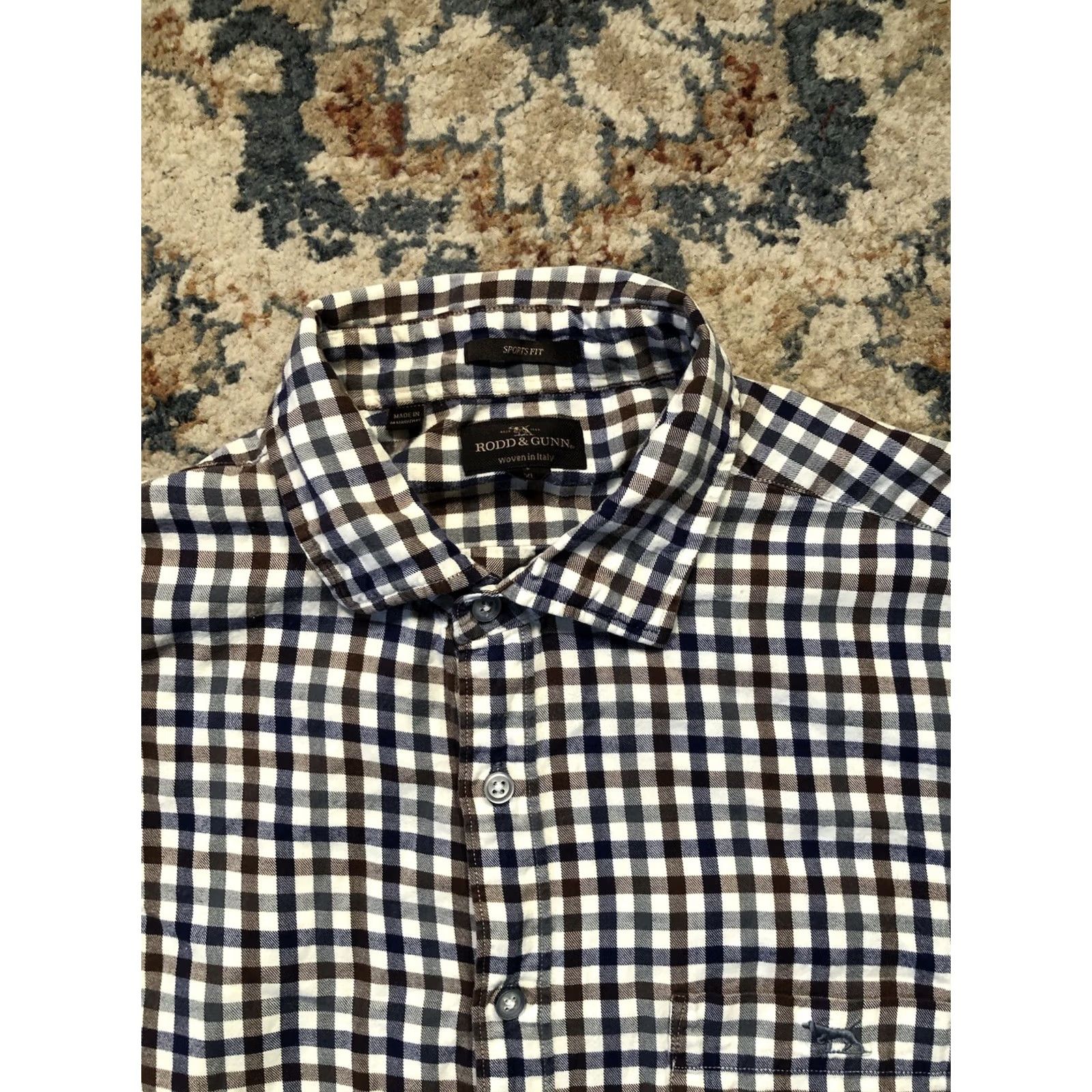 Rodd & Gunn Rodd & Gunn Shirt Plaid Button Down Men’s XL Blue Multicolor Cotton Athletic Sports Fit Long Sleeve Button-Up Collared Size US XL / EU 56 / 4 - 2 Thumbnail