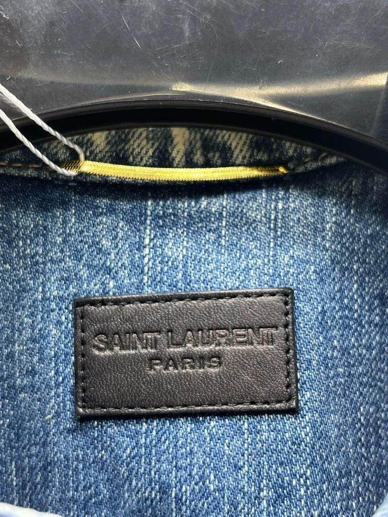 Saint Laurent Paris Saint Laurent Denim Jacket with Anchor Emblem-2505 Size US S / EU 44-46 / 1 - 5 Thumbnail
