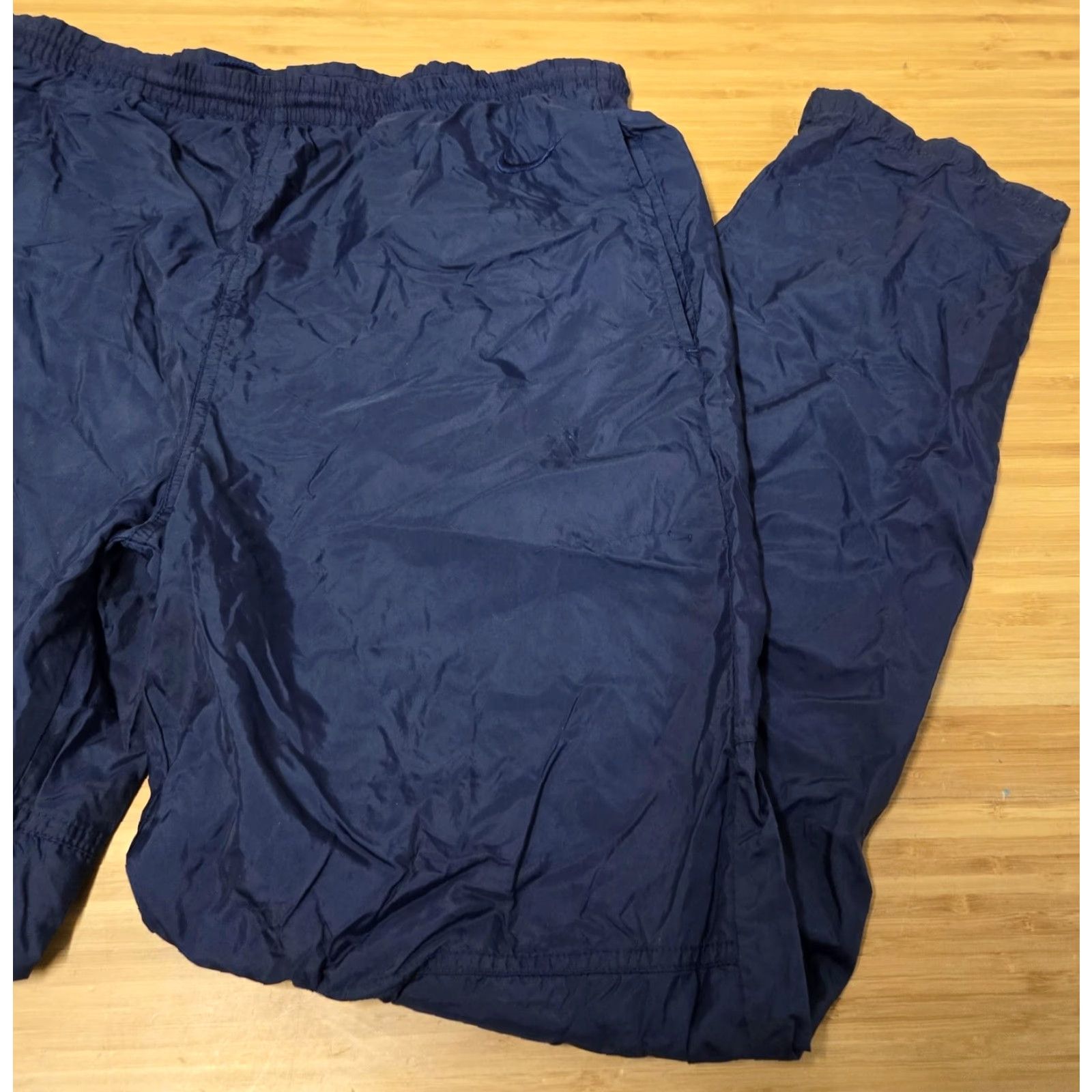 Nike VINTAGE Nike Pants Mens Medium Blue Nylon Track Windbreaker Warm Up 90s Size US 31 - 4 Thumbnail