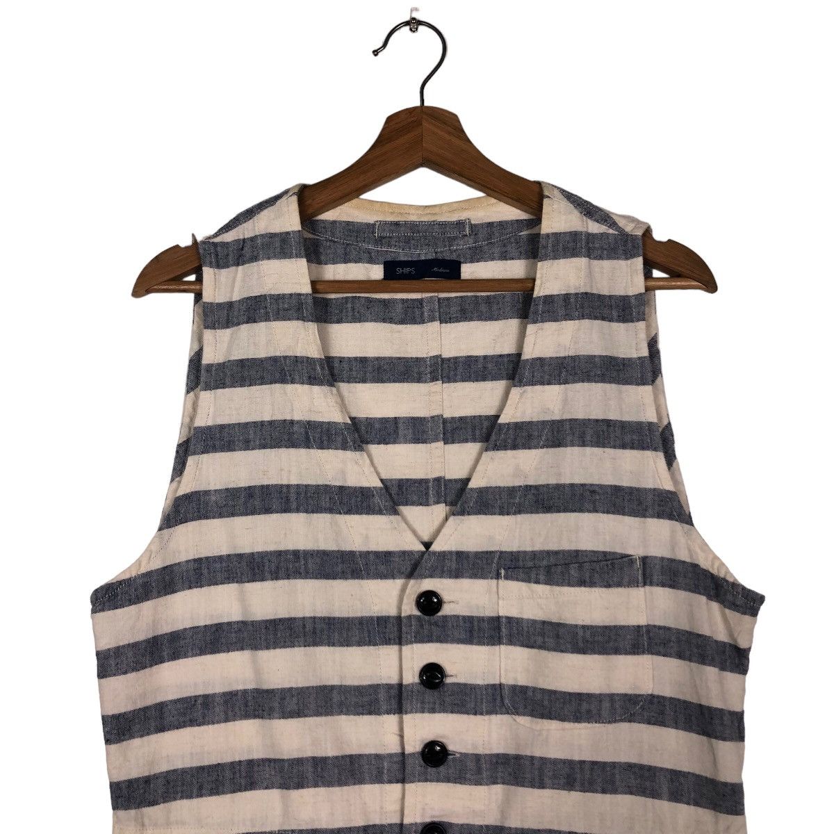 Issey Miyake 🔥Striped Design Tank Top Sleeveless Hoodie Jacket Ships Size US M / EU 48-50 / 2 - 3 Thumbnail