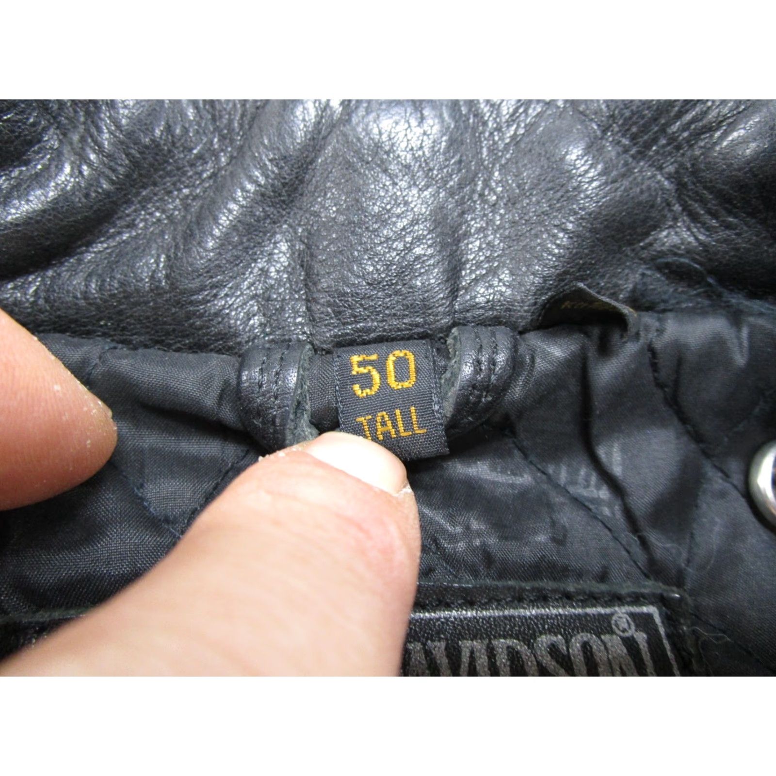 Harley Davidson VINTAGE Harley-Davidson Motorcycle Jacket Mens 50T Leather Black Wide Wing Collar Jacket Size US M / EU 48-50 / 2 - 3 Thumbnail