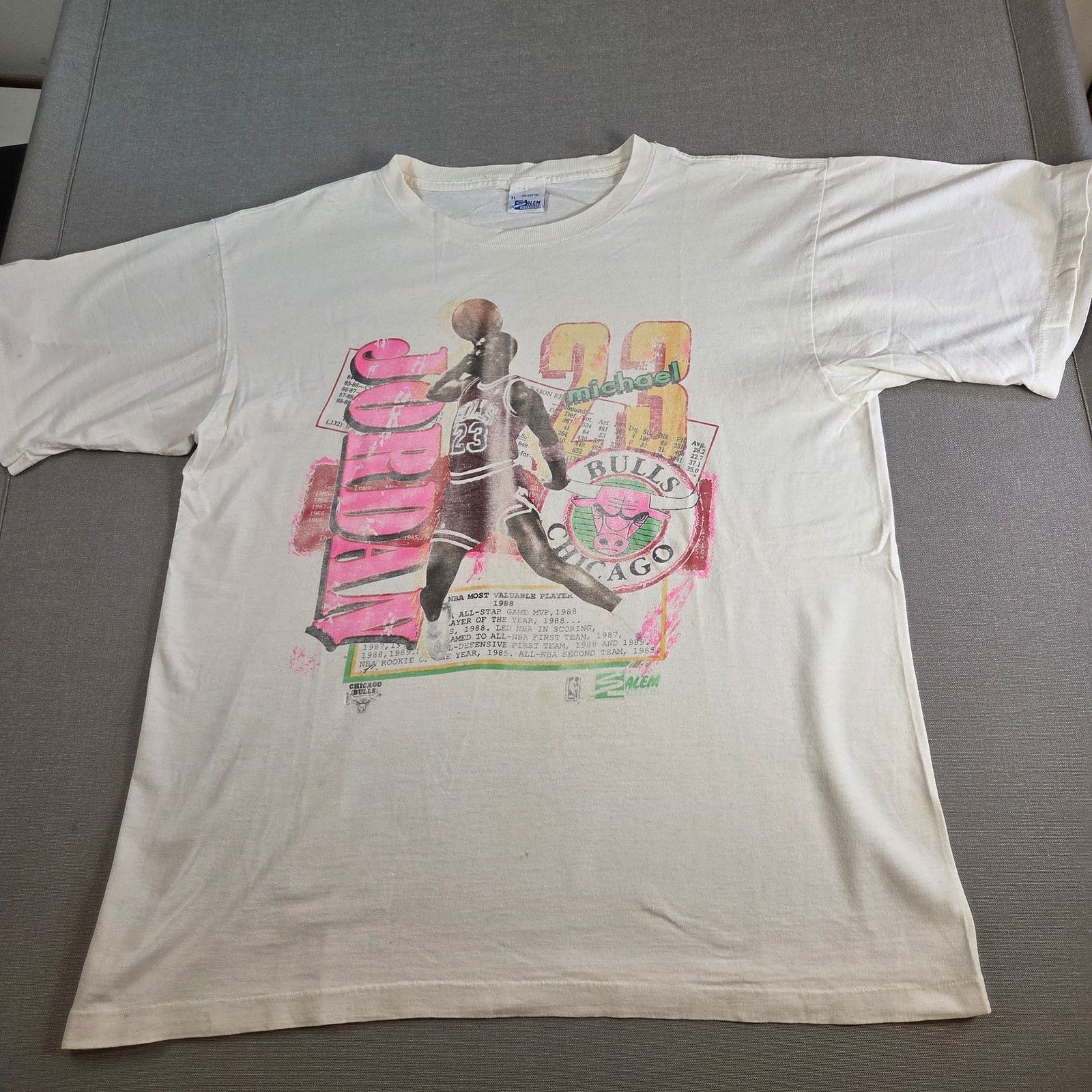 Salem Sportswear Michael Jordan Chicago Bulls Vintage Salem Sportswear Tee XL Size US XL / EU 56 / 4 - 1 Thumbnail