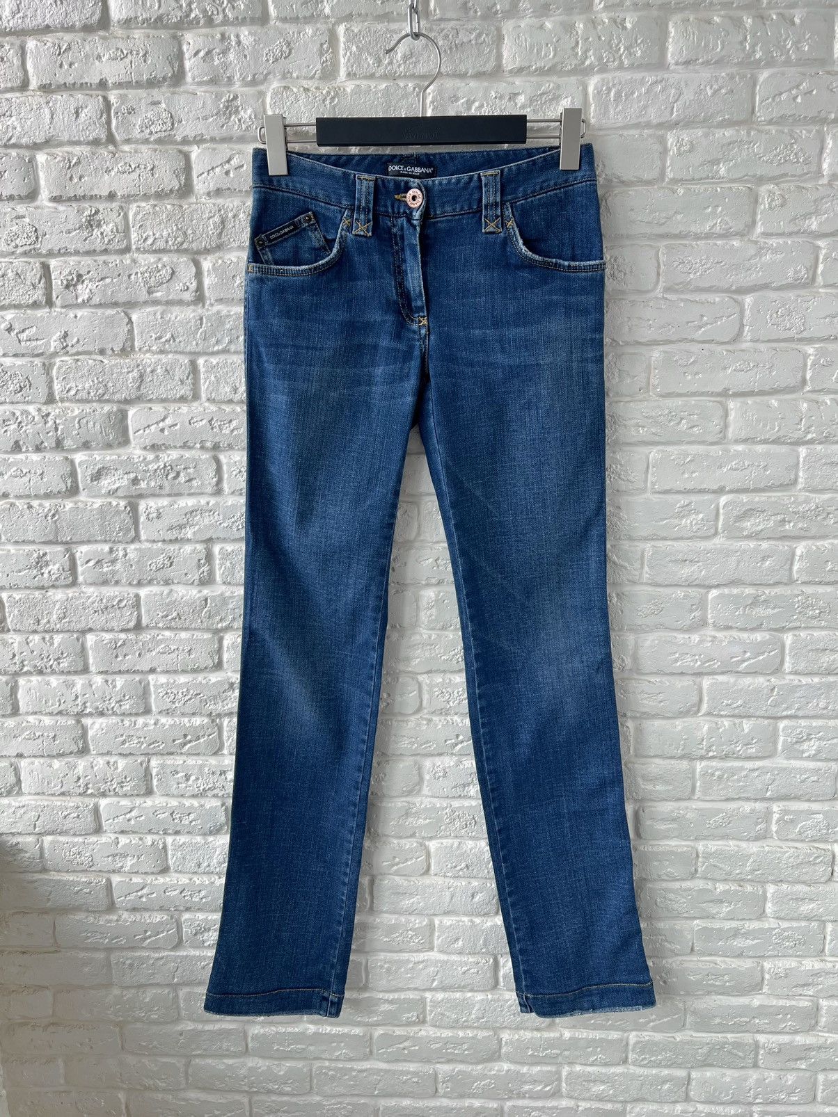 Dolce & Gabbana Dolce & Gabbana D&G Logo Denim Blue Jeans Size 26" / US 2 / IT 38 - 2 Thumbnail