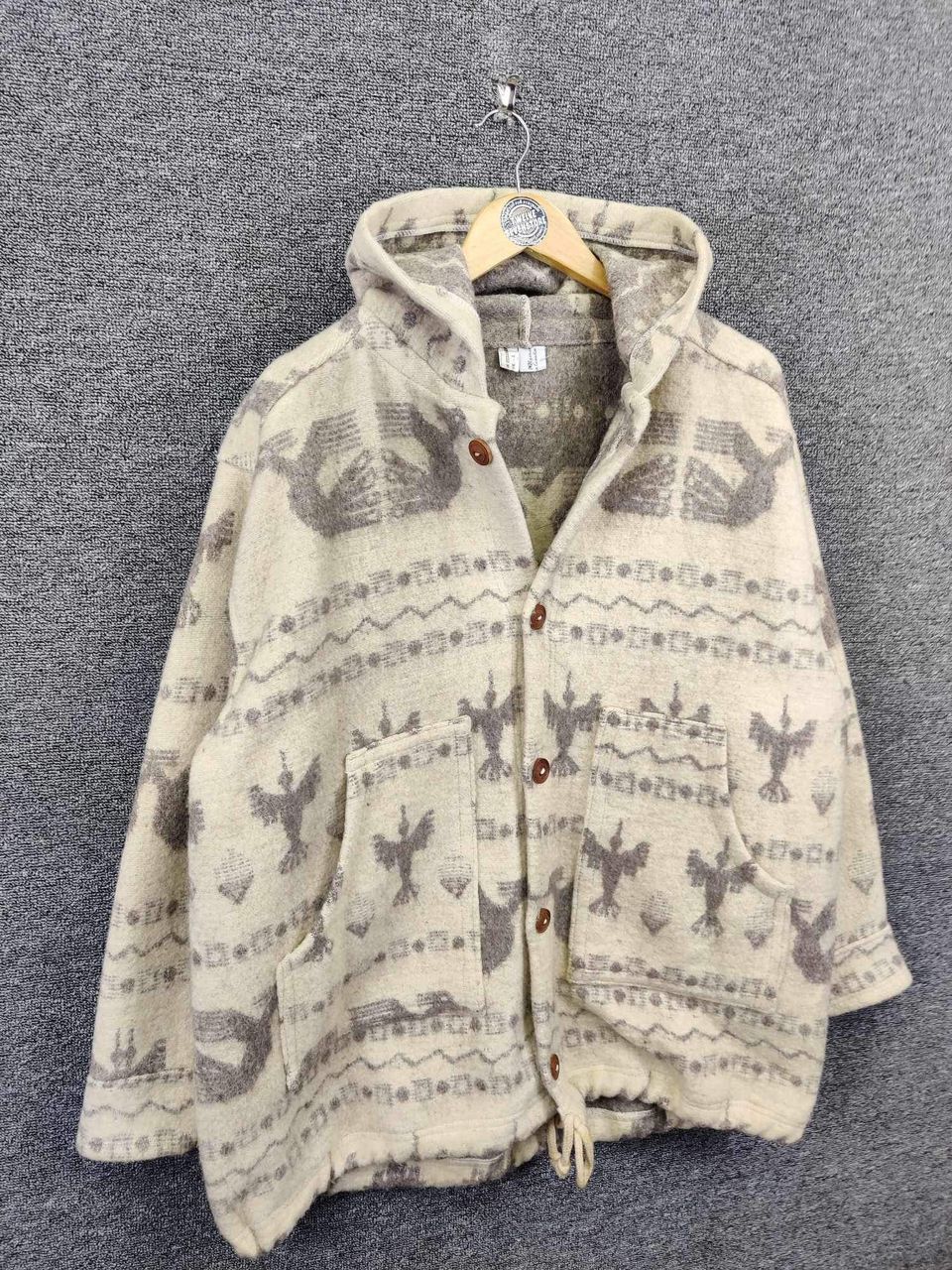 Aztech Mountain Vintage Aztech Mountain Wool Hooded Coat Jacket Size US L / EU 52-54 / 3 - 7 Thumbnail