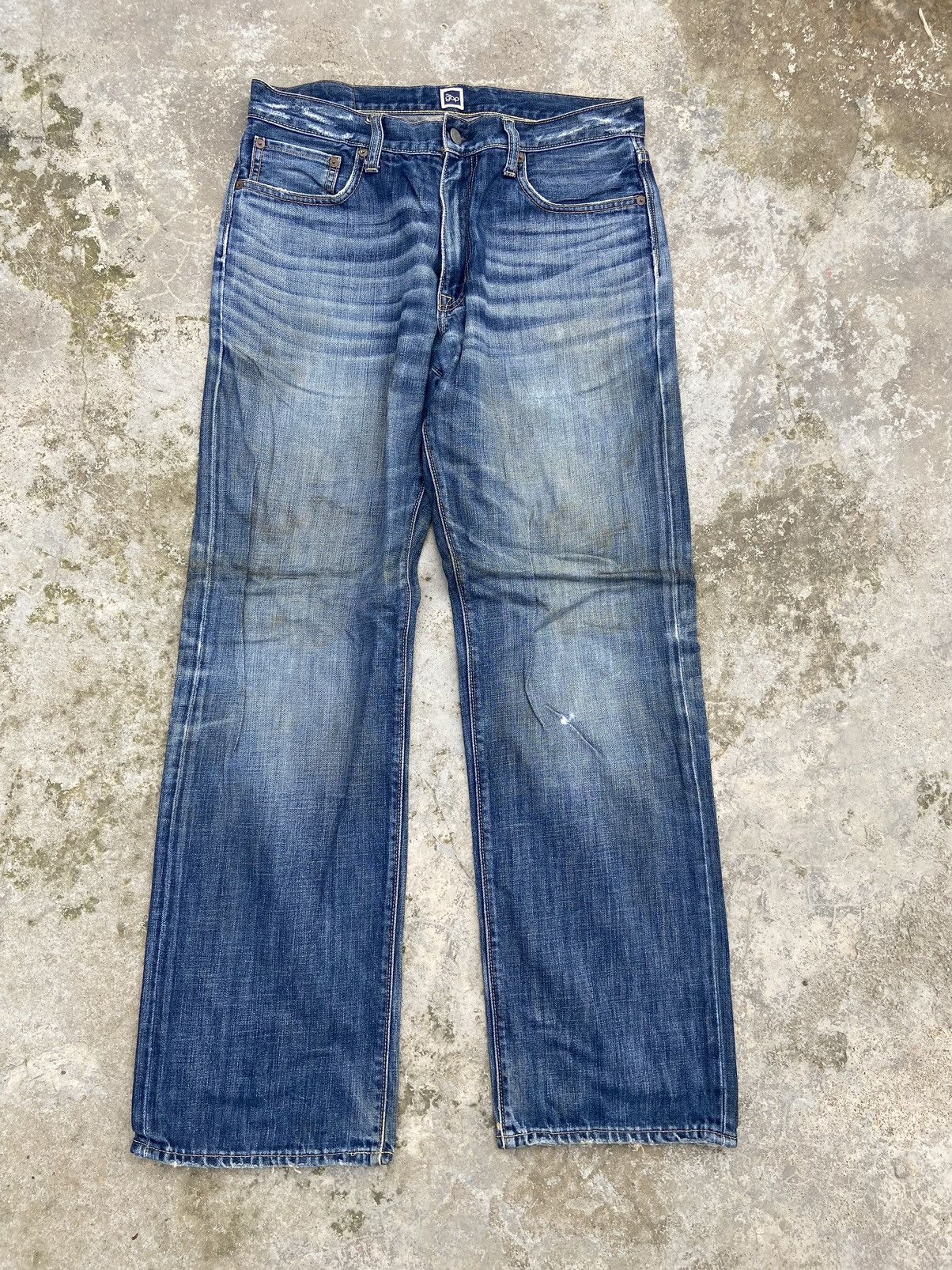 Gap 🔥 Vintage Gap jeans stain wash distressed street fashion Size US 32 / EU 48 - 2 Thumbnail