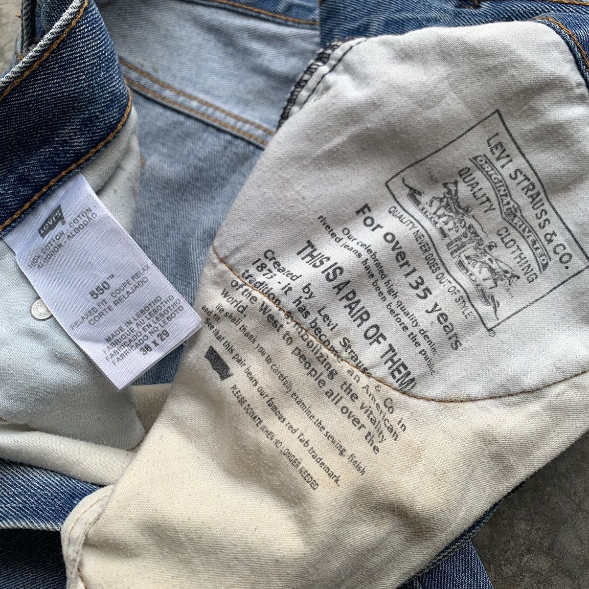 Levi's Vintage Levis 550 Relaxed Fit Denim Jeans Size 36x30 Size US 36 / EU 52 - 14 Thumbnail