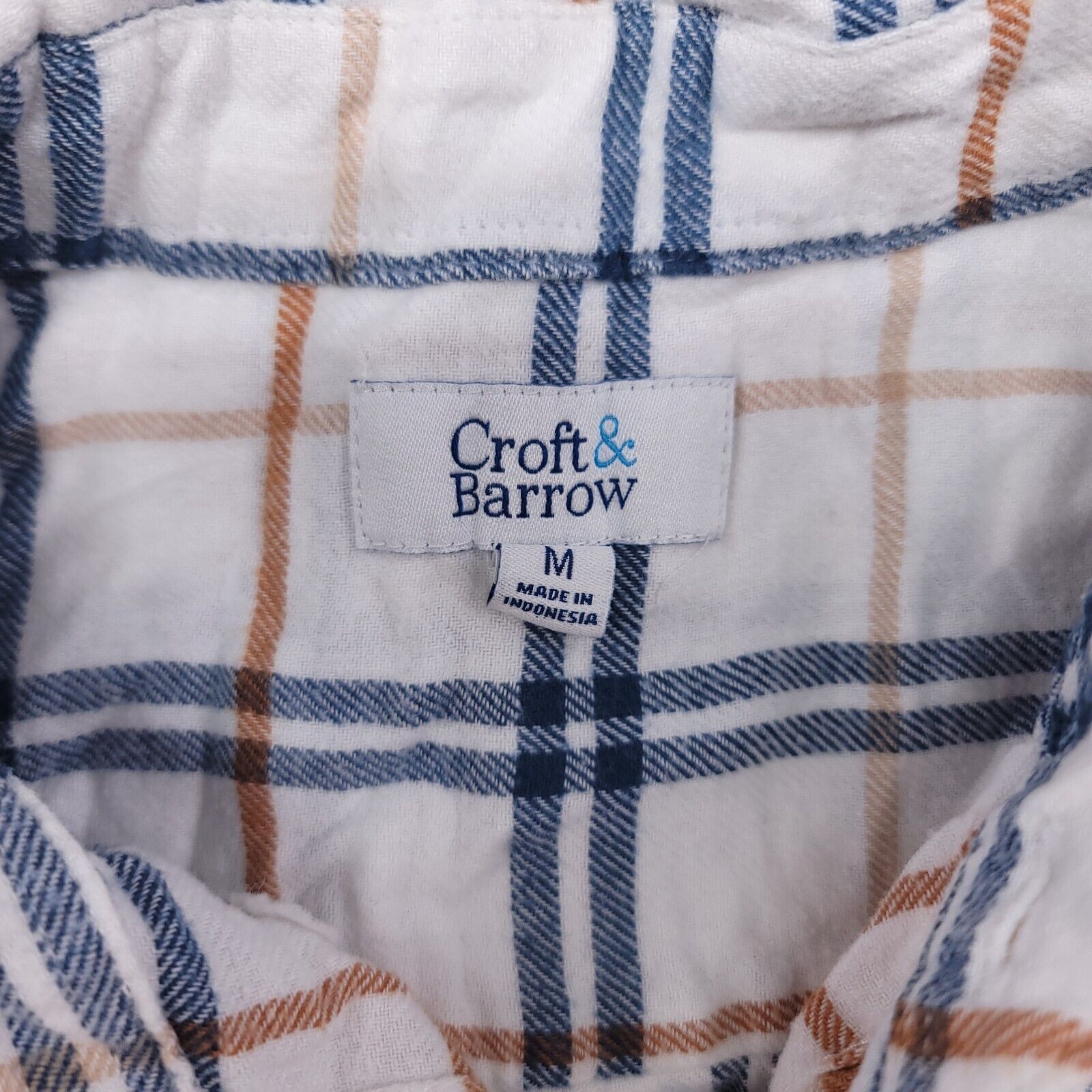 Croft & Barrow Croft & Barrow Windowpane Flannel Shirt Mens Size M White Size US M / EU 48-50 / 2 - 3 Thumbnail