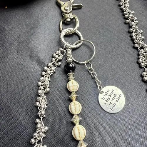 Jewelry Beaded Double Layer Wallet Chain, Pants Chain Size ONE SIZE - 5 Thumbnail