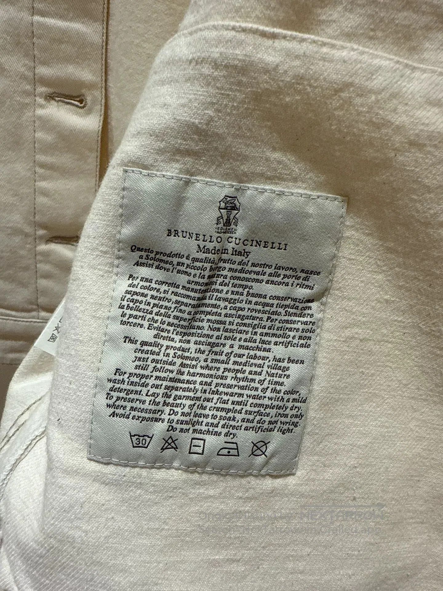 Brunello Cucinelli Brunello Cucinelli White Denim Jacket. Size US XS / EU 42 / 0 - 8 Thumbnail