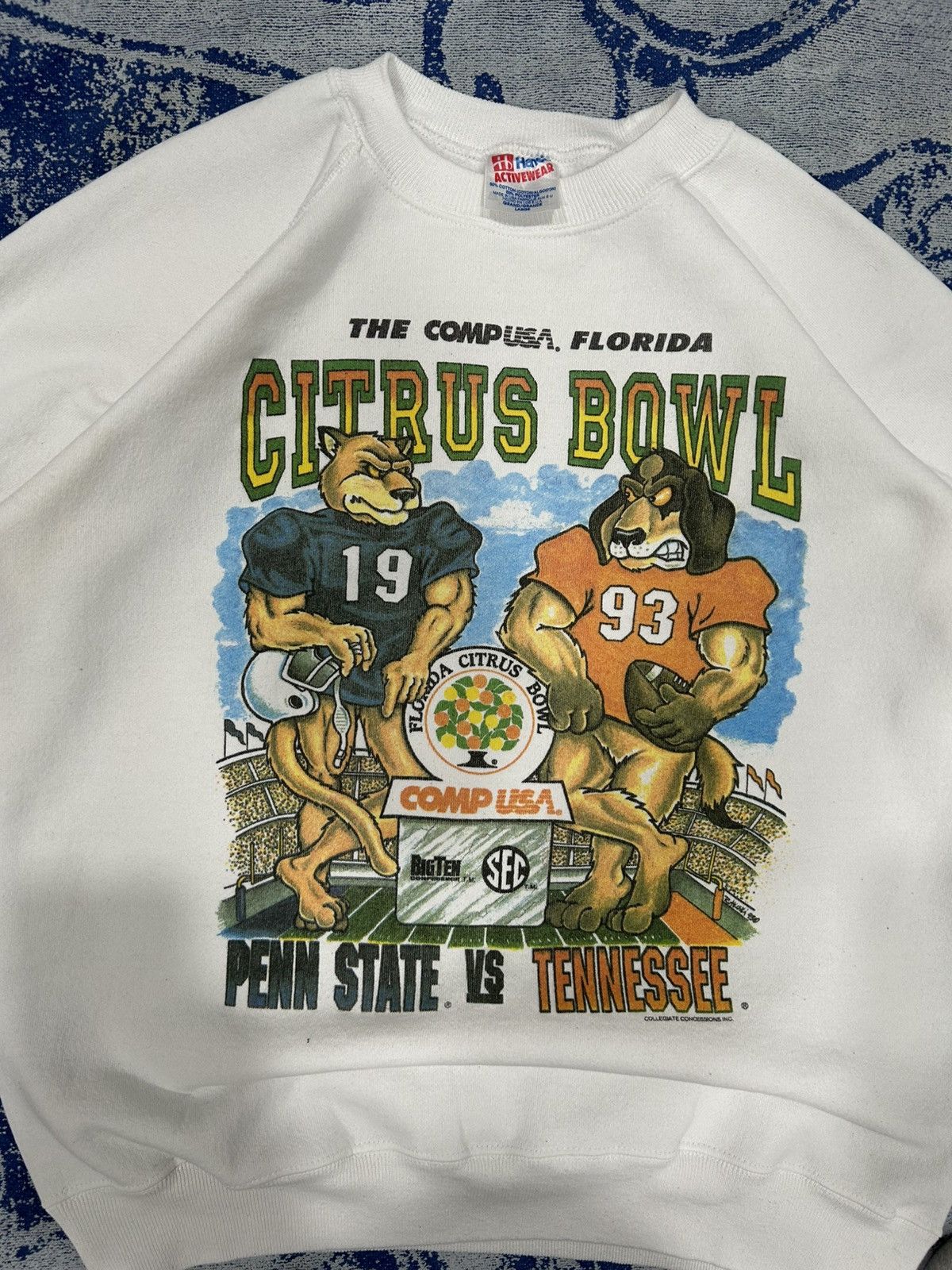 Hanes Vintage 1993 Citrus Bowl Sweatshirt –Penn State vs Tennessee Size US L / EU 52-54 / 3 - 6 Thumbnail