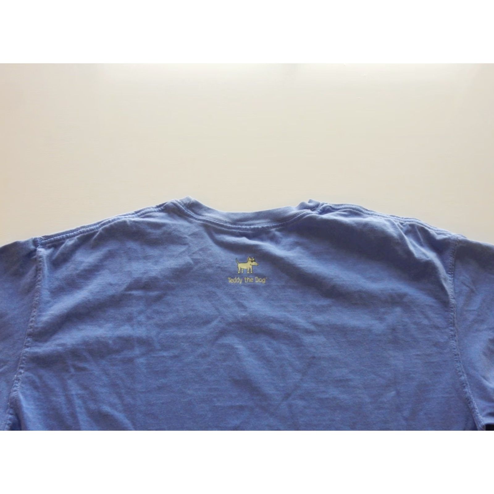 Vintage Teddy The Dog Men's T Shirt L Blue Graphic Print Short Sleeve Shirt Mens Size L Size US L / EU 52-54 / 3 - 3 Thumbnail