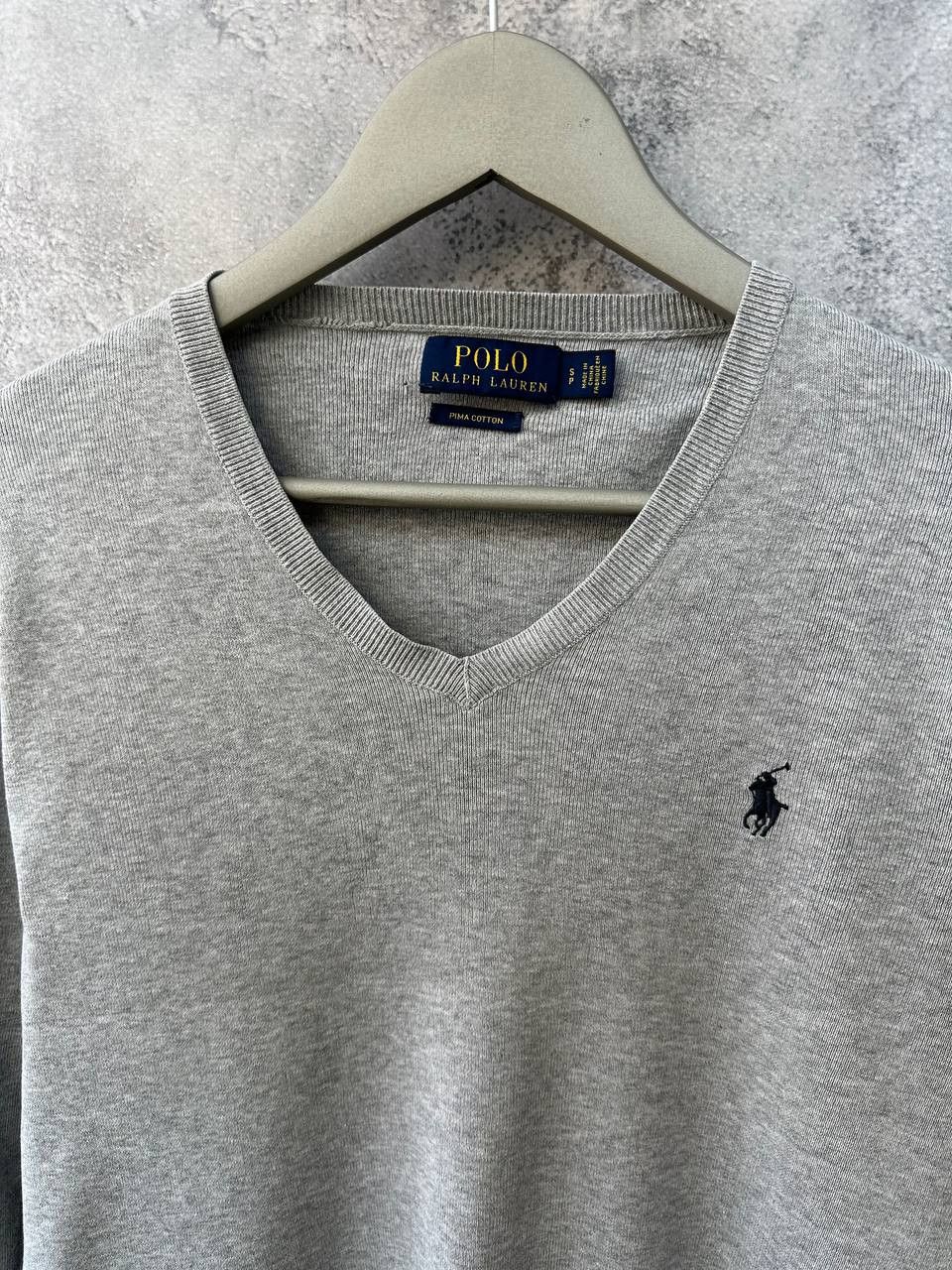 Polo Ralph Lauren Polo Ralph Lauren V-Neck Sweater Jumper Gray Pullover Size US S / EU 44-46 / 1 - 5 Thumbnail