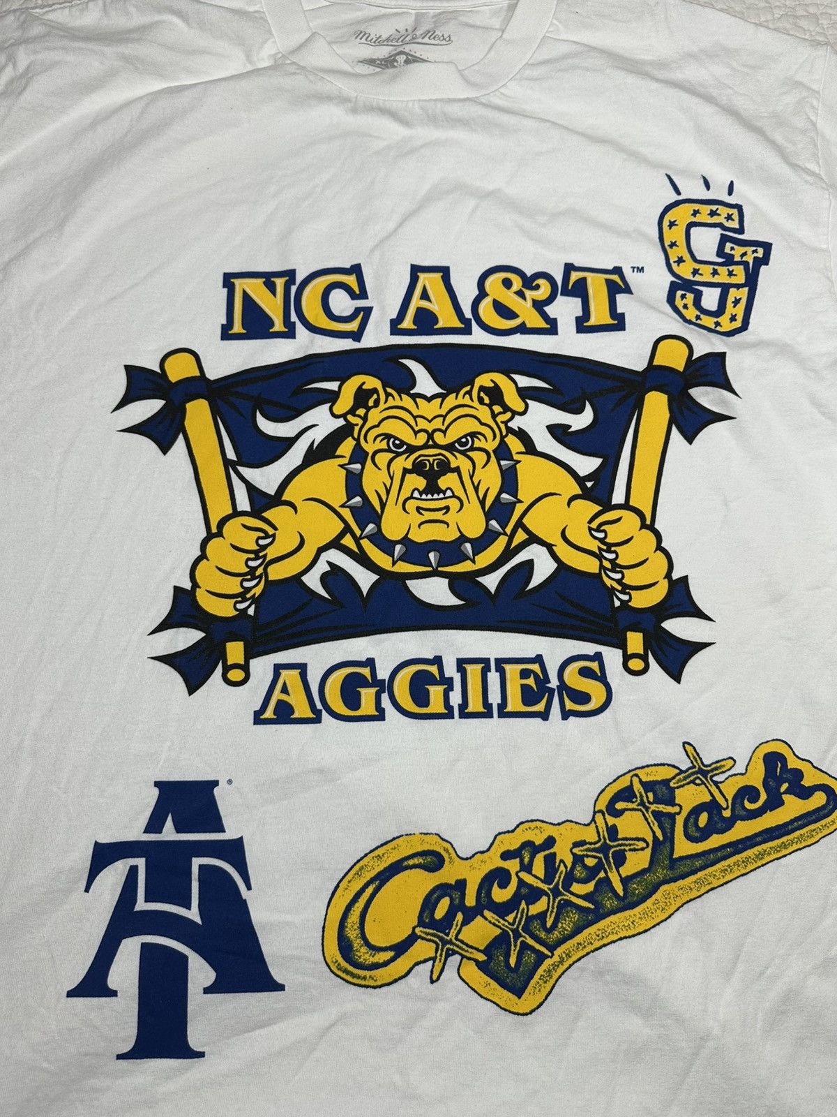 Mitchell & Ness × NCAA × Travis Scott Travis Scott Mitchell and Ness Collab Tee- NC A&T New XL Size US XL / EU 56 / 4 - 4 Thumbnail