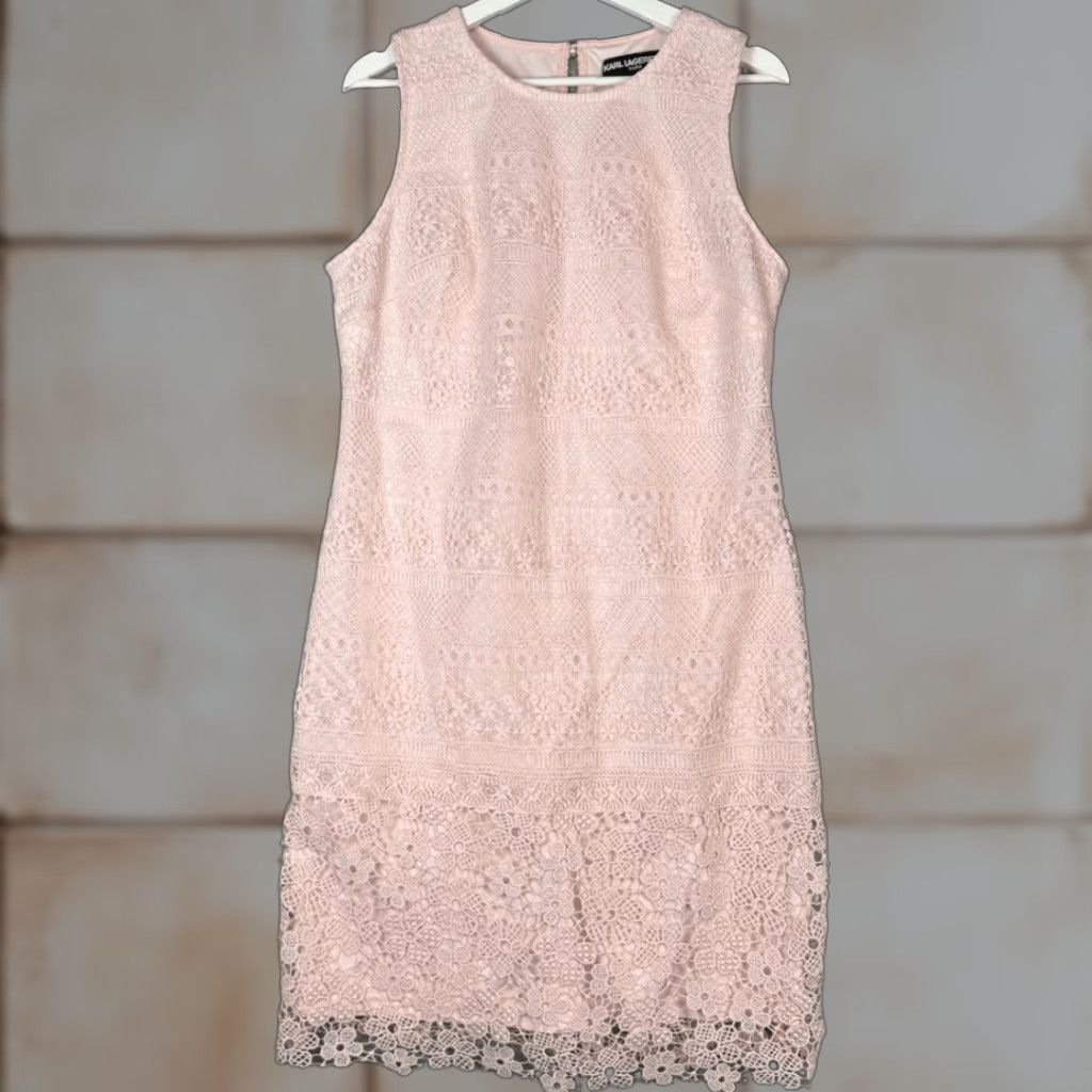 karl lagerfeld dresses pink Karl Lagerfeld Frill Hem Midi Dress | Pink
