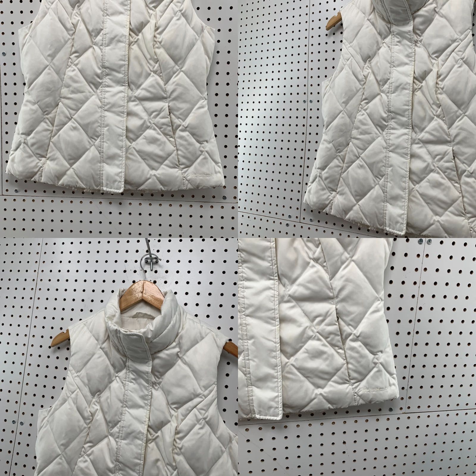 Eddie Bauer Eddie Bauer Vest Womens M Quilted Down Sleeveless White Mid-Length Puffer Vest Womens M White Eddie Bauer Quilted Down Vest Size M / US 6-8 / IT 42-44 - 8 Thumbnail
