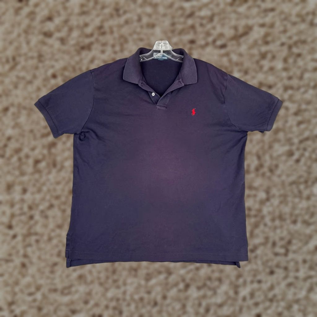 Ralph Lauren VINTAGE Ralph Lauren Polo Shirt Mens XL Blue 100% Cotton Regular Short Sleeve Size US XL / EU 56 / 4 - 1 Thumbnail