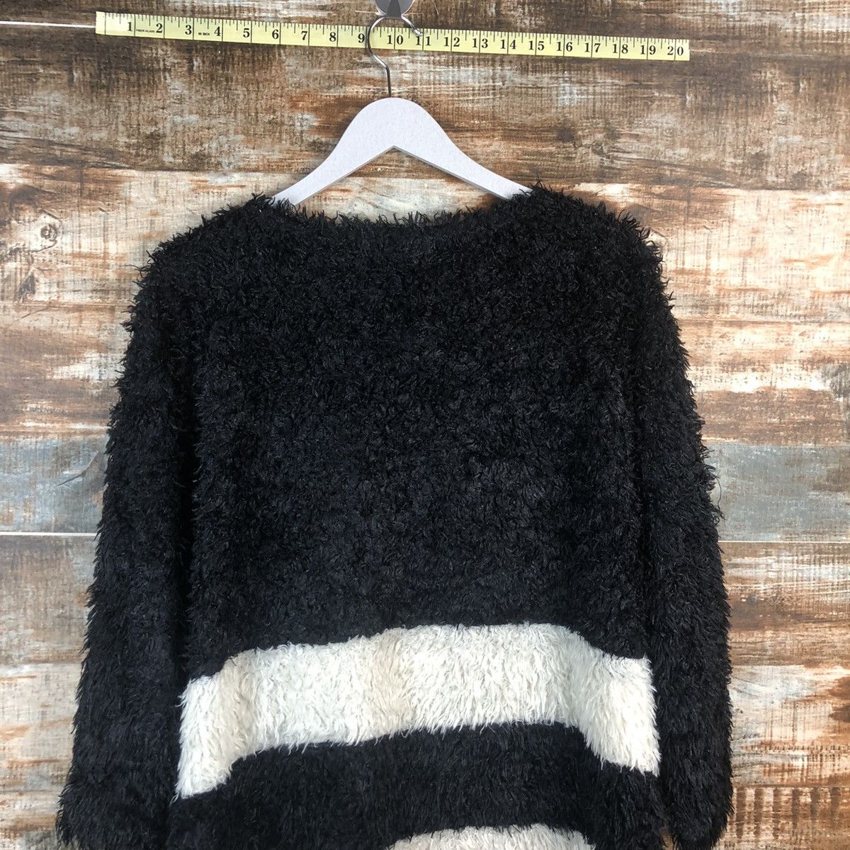 Homespun Knitwear × Japanese Brand DL Park Girl Black fur shaggy Mohair Knitwear #C040 Size M / US 6-8 / IT 42-44 - 13 Thumbnail
