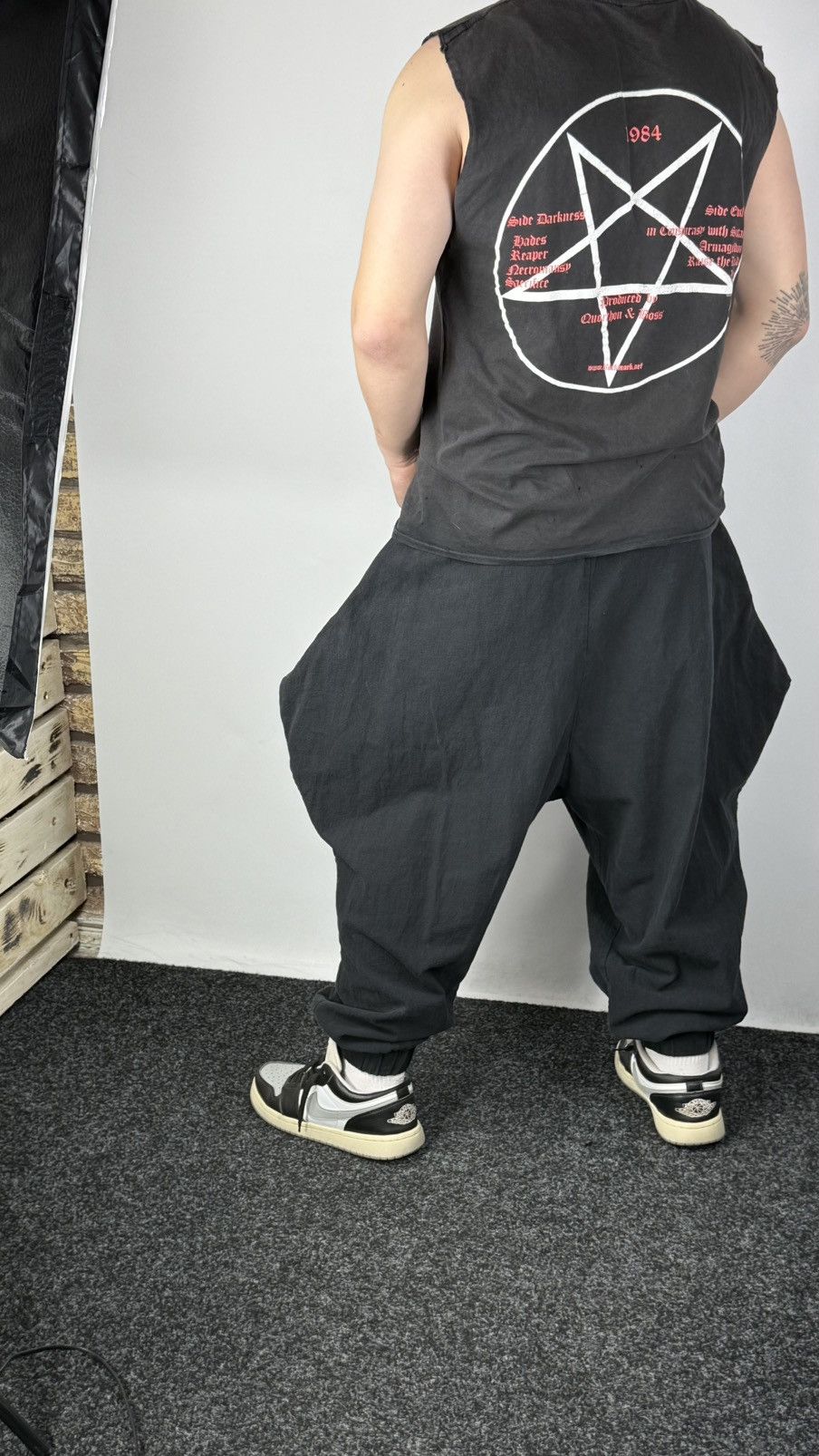 Japanese Brand ❤️‍🔥Issey Miyake Style Folded Harem Pants Avant Silhouette S sz Size US 32 / EU 48 - 2 Thumbnail