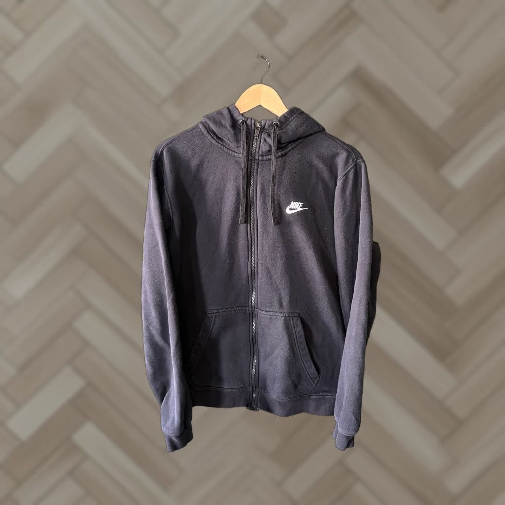 Nike Nike Sportswear Mens Black Full Zip Hooded Sweatshirt M Size US M / EU 48-50 / 2 - 1 Thumbnail