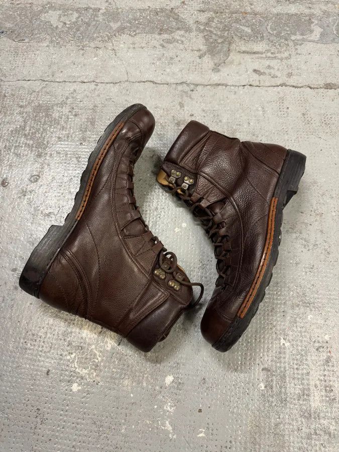 Dolce & Gabbana 2000s Dolce & Gabbana Brown Officer Leather Boots Size US 11 / EU 44 - 4 Thumbnail