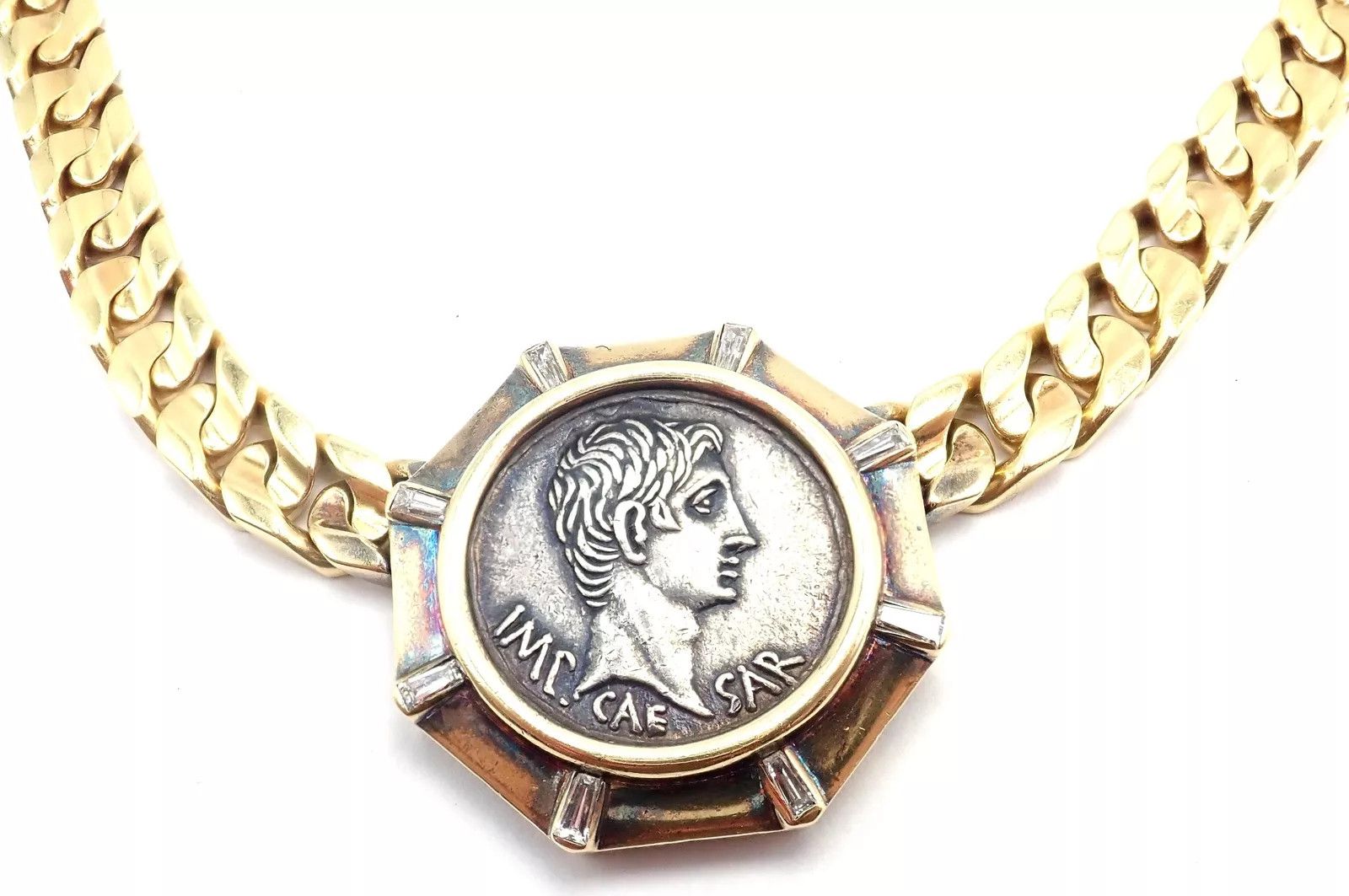 Bvlgari Bulgari 18k Yellow Gold Antique Coin Link Necklace Size ONE SIZE - 5 Thumbnail
