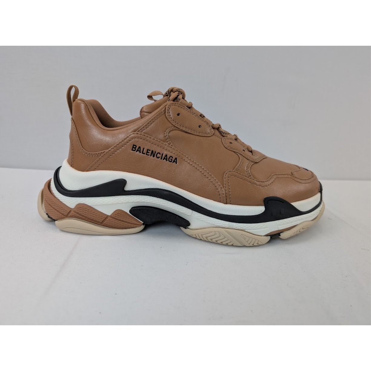 Balenciaga o1rshd1 Triple S Logo Type Sneakers in Nude Beige/Sand Size US 13 / EU 46 - 4 Thumbnail