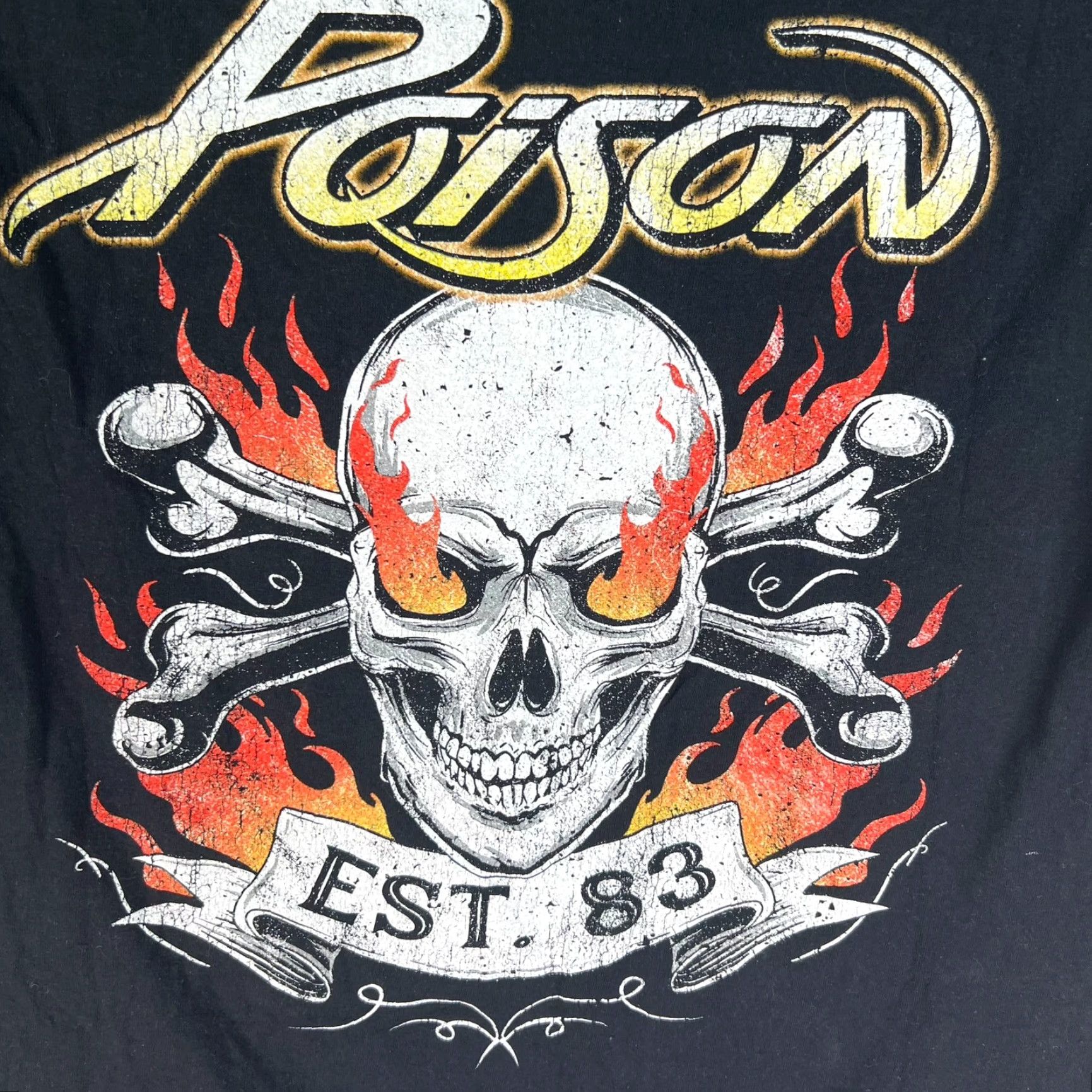 Vintage POISON The Stadium Tour 2022 Tour Shirt Kickin Ass Mens Sz M Shirt Adult Male Large Black 90s Concert Brand Poison Size US L / EU 52-54 / 3 - 2 Thumbnail