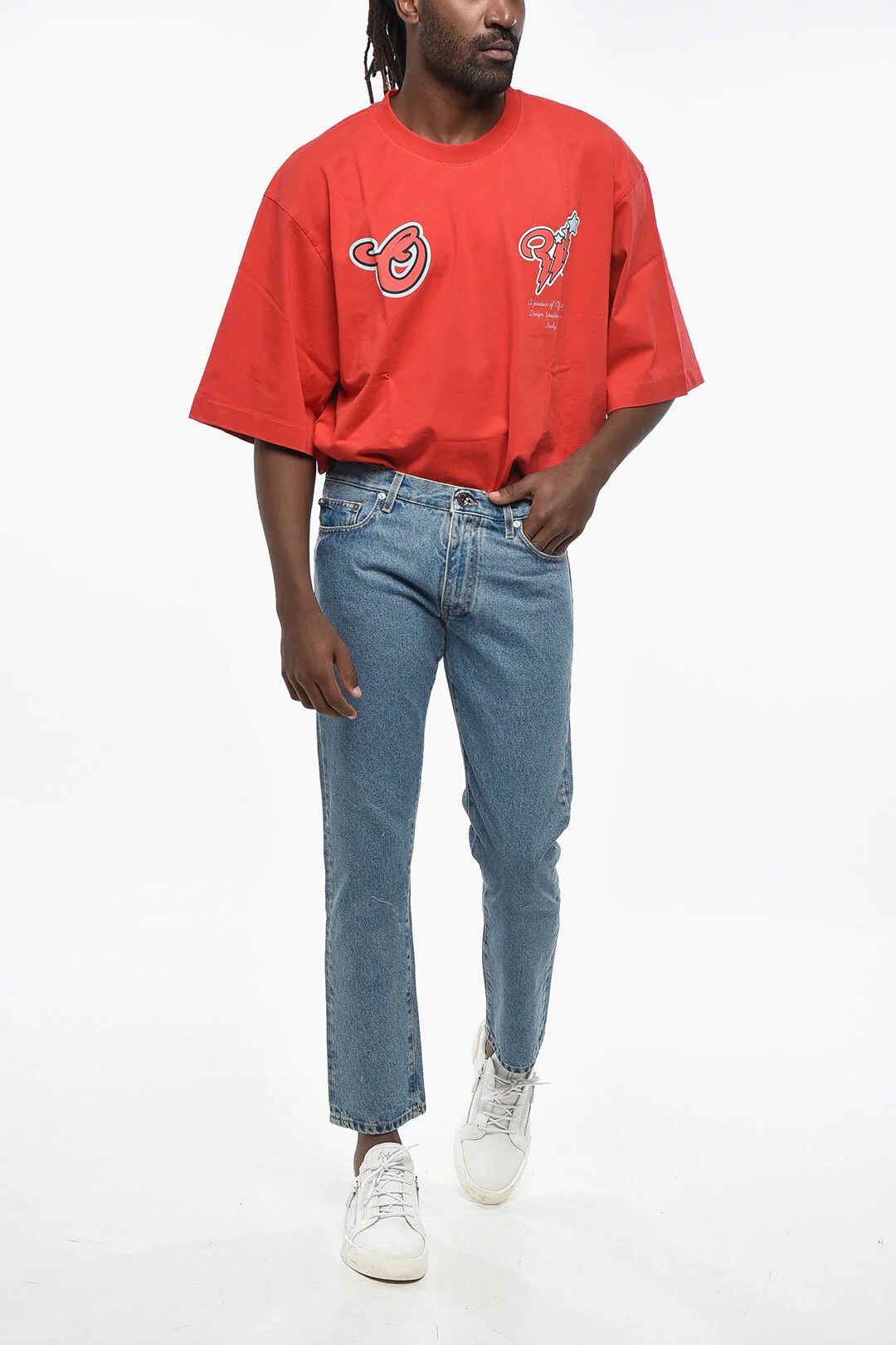 Off-White og1mm0526 Slim Fit Jeans in Light Blue Size US 31 - 4 Thumbnail