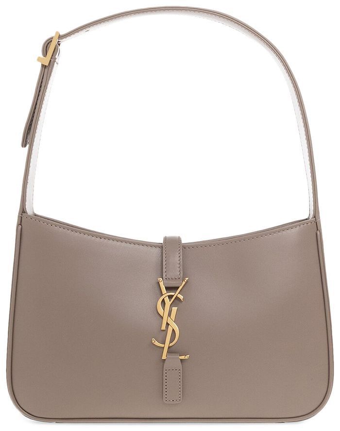 Saint Laurent Paris Saint Laurent 5a7 Leather Hobo Bag in Taupe Size ONE SIZE - 2 Thumbnail
