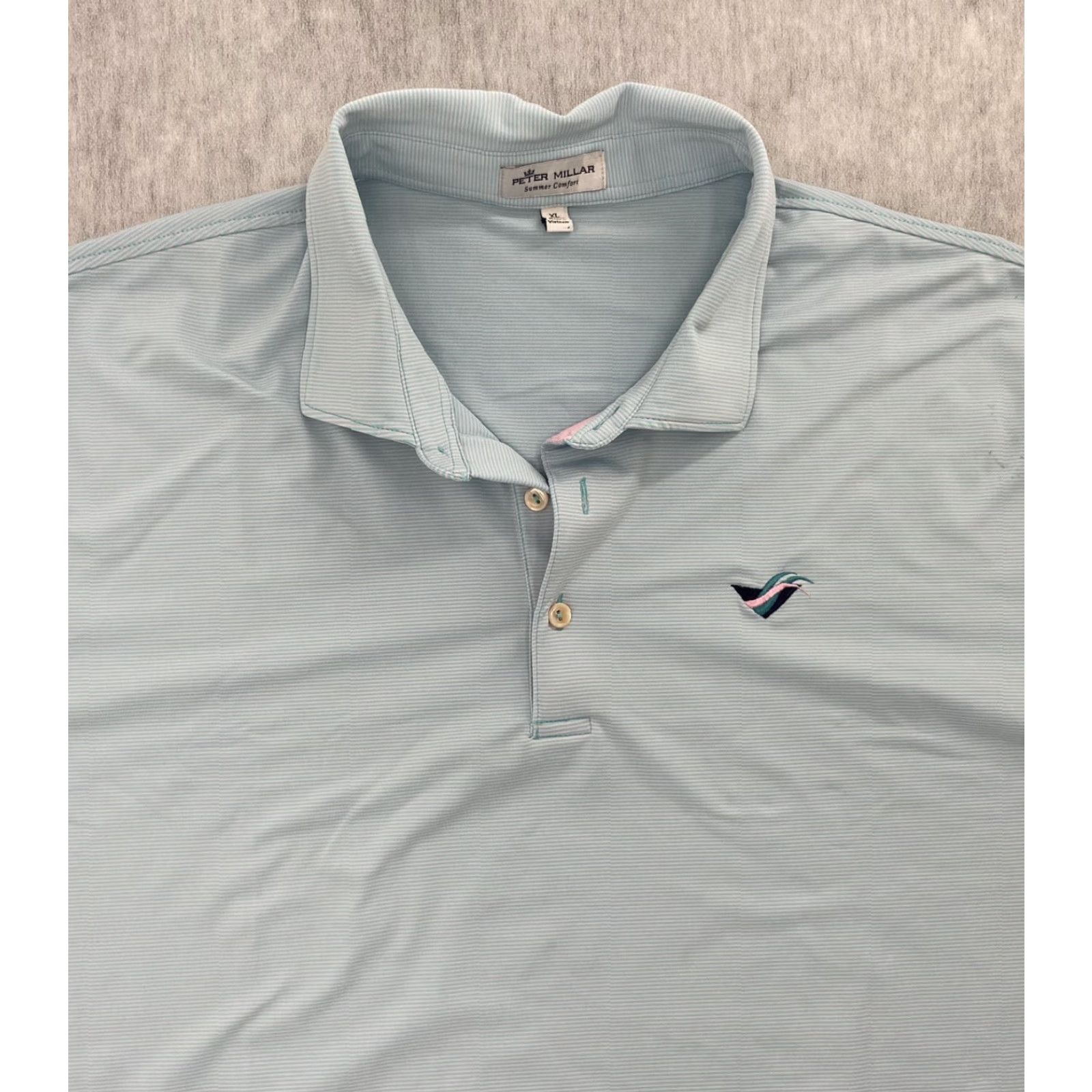 Peter Millar Peter Millar Shirt Adult XL Stripe Blue Pink Polo Summer Comfort Mens Polo Shirt Short Sleeve Button-Up Golf Size US XL / EU 56 / 4 - 3 Thumbnail