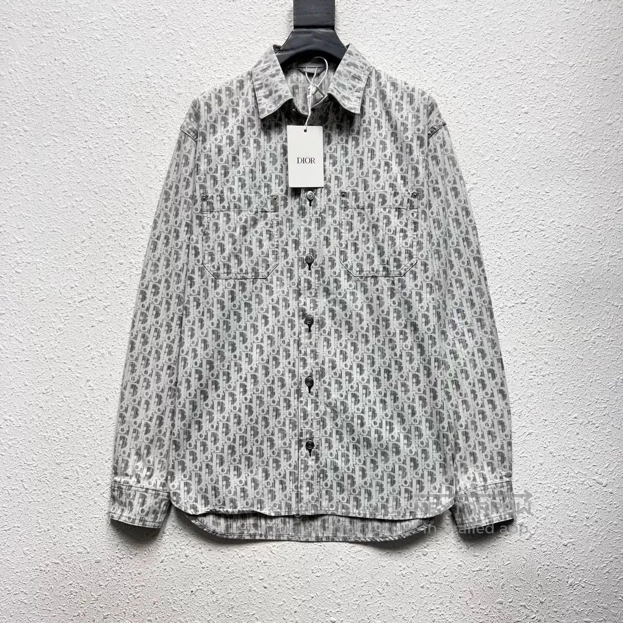 Dior dior gray and white denim shirt jacket. Size US L / EU 52-54 / 3 - 1 Thumbnail