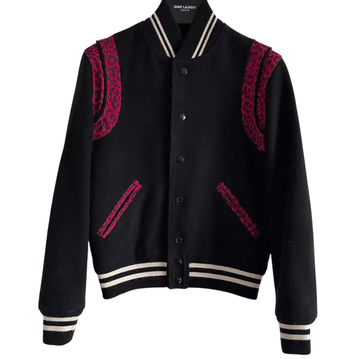 Saint Laurent Paris Saint Laurent Pink Leopard Teddy Jacket Size US XXS / EU 40 - 1 Thumbnail